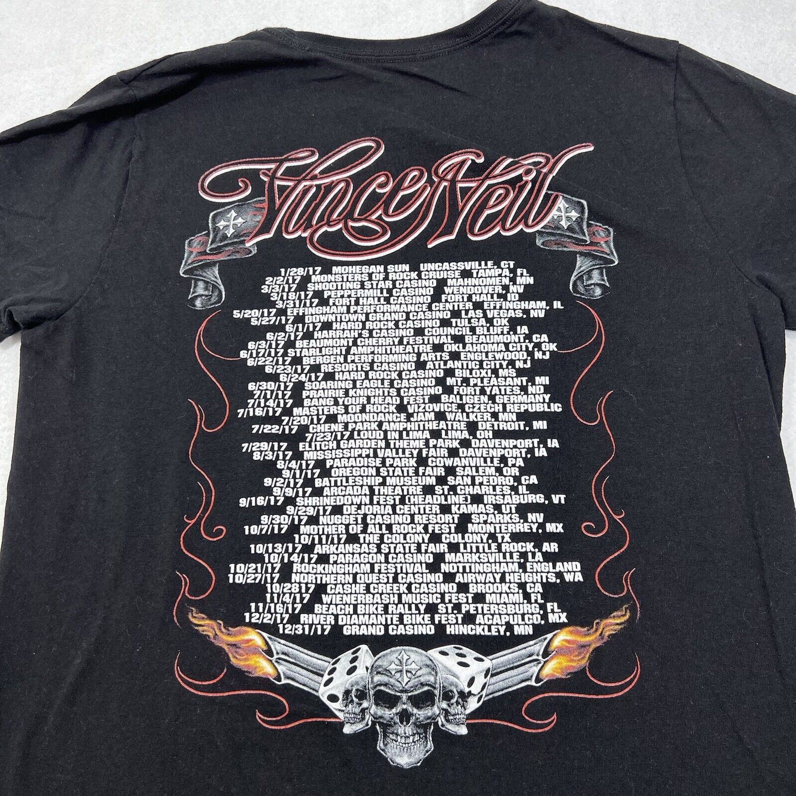 Hanes Vince Neil Tour Mötley Crüe Short Sleeve Graphic T Shirt Size M / US 6-8 / IT 42-44 - 10 Thumbnail