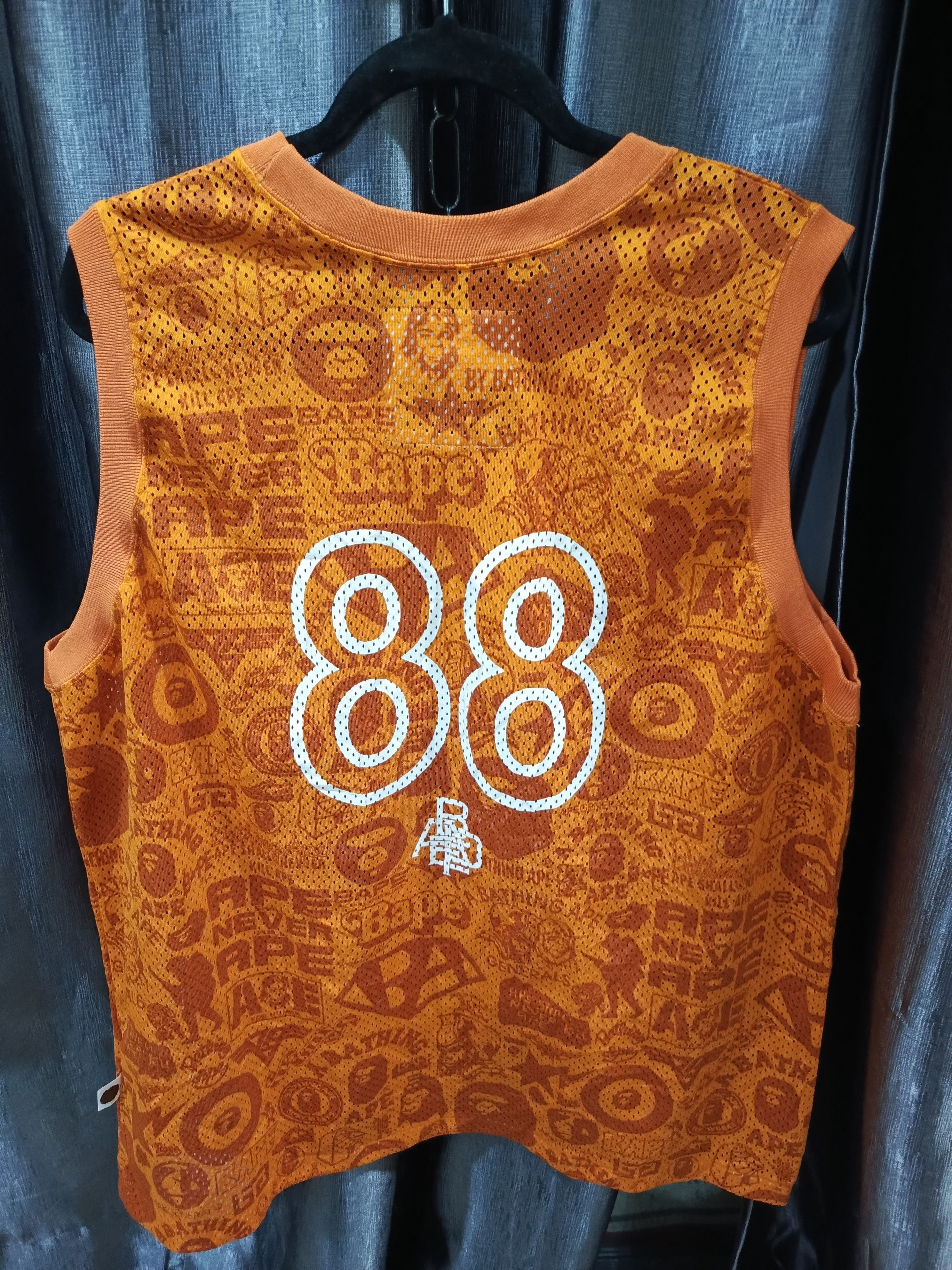Bape BAPE (A Bathing Ape) basketball jersey. "BAPE 88" Size US XL / EU 56 / 4 - 3 Thumbnail