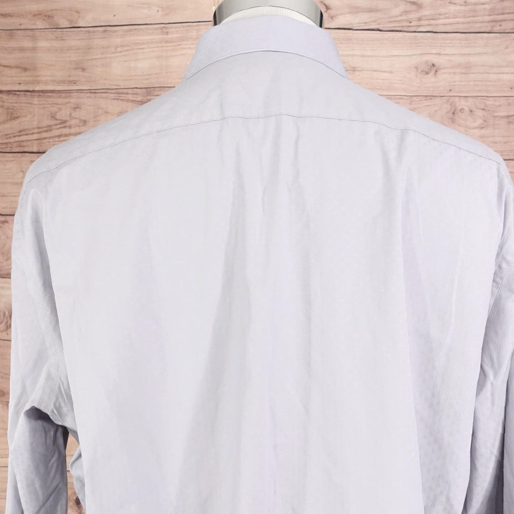 Apt. 9 VINTAGE? No. Then: Apt. 9 Dress Shirt Mens L Gray Regular Fit Long Sleeve 16.5 34/35 Cotton Spandex Stretch Button Front Collar Barrel Cuff Size 42R - 5 Thumbnail
