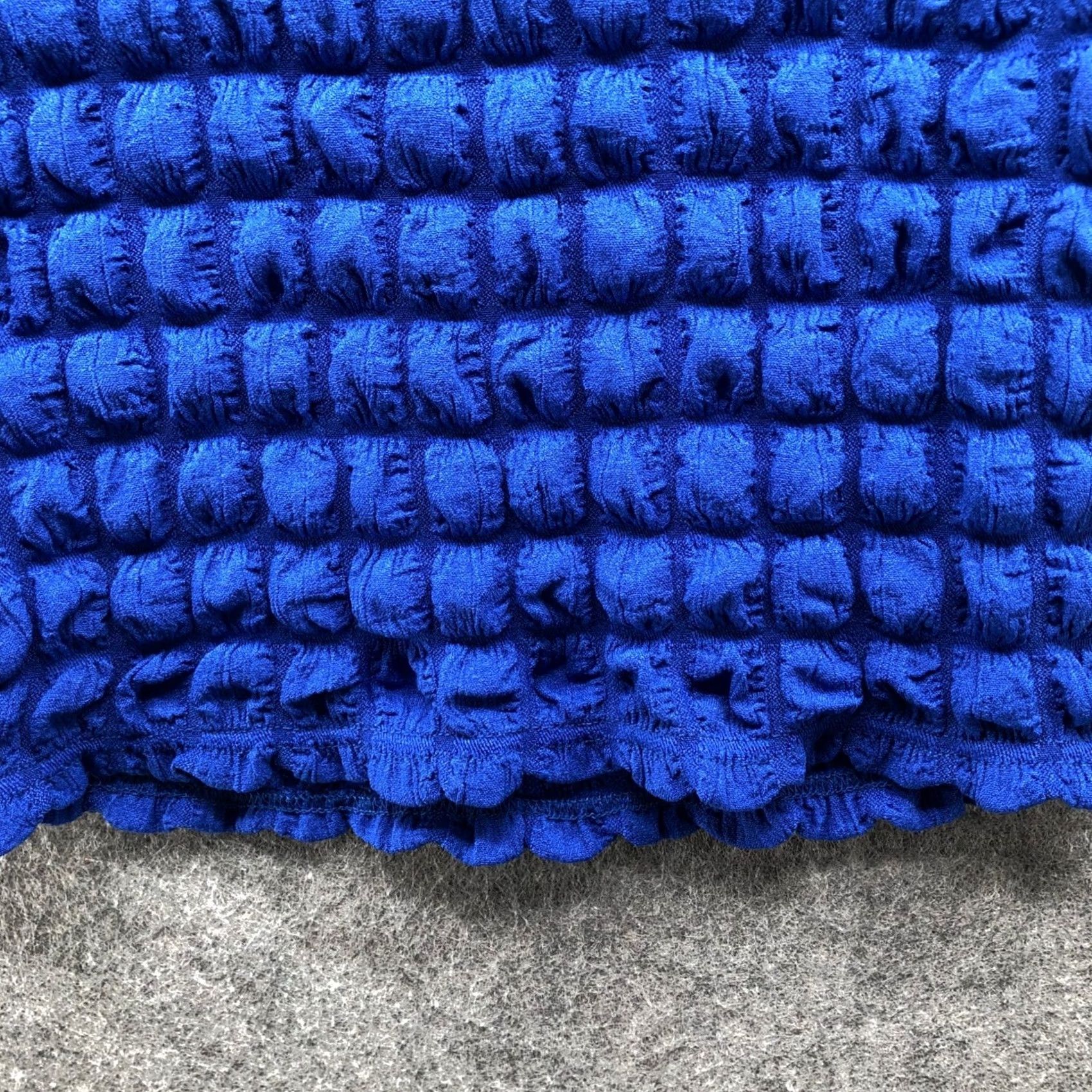 Urban Outfitters Urban Outfitters Popcorn Mock Neck Crop Top Womens XS Royal Blue Short Sleeve Size XS / US 0-2 / IT 36-38 - 5 Thumbnail