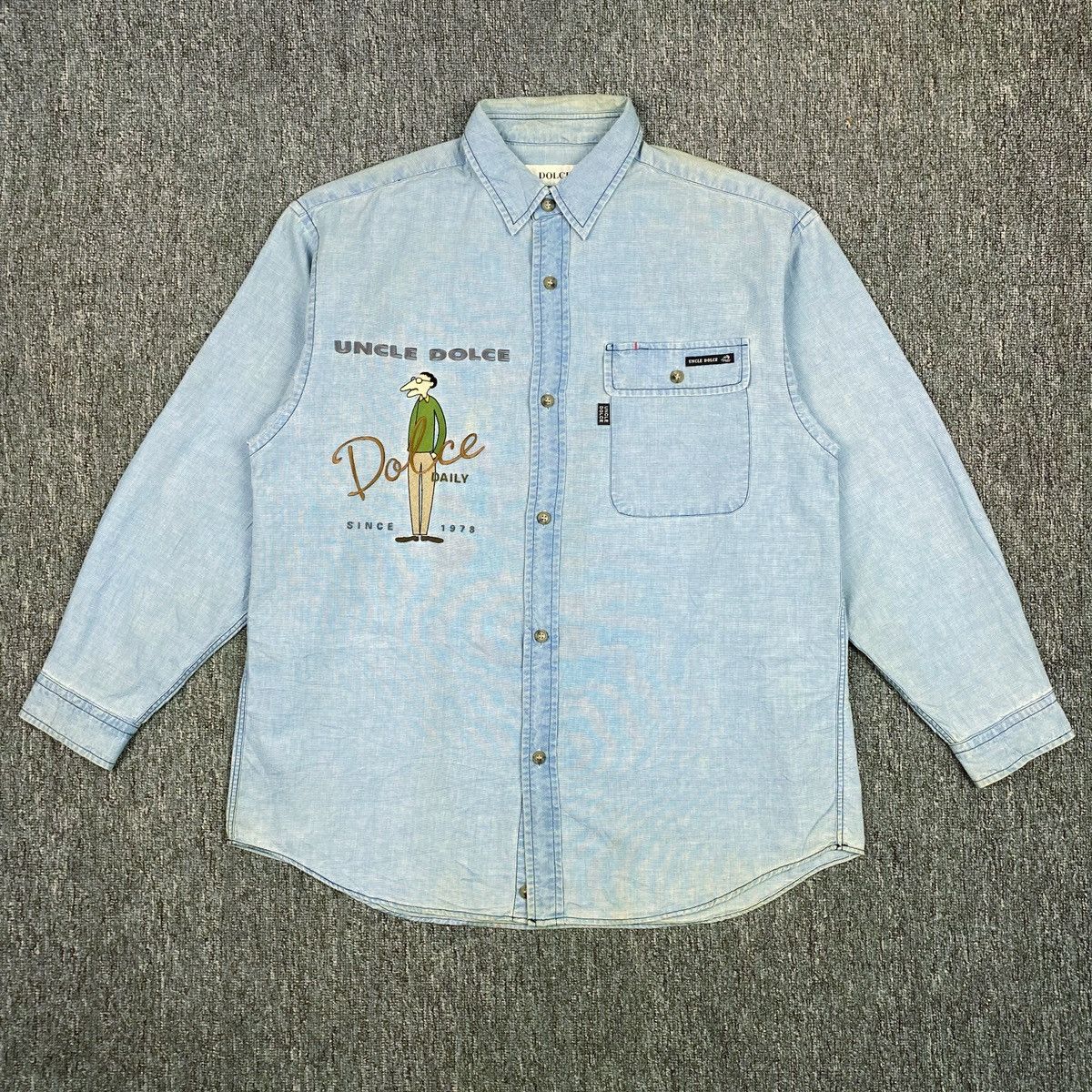 Japanese Brand Uncle Dolce Denim Distressed Shirt Size US XL / EU 56 / 4 - 1 Thumbnail