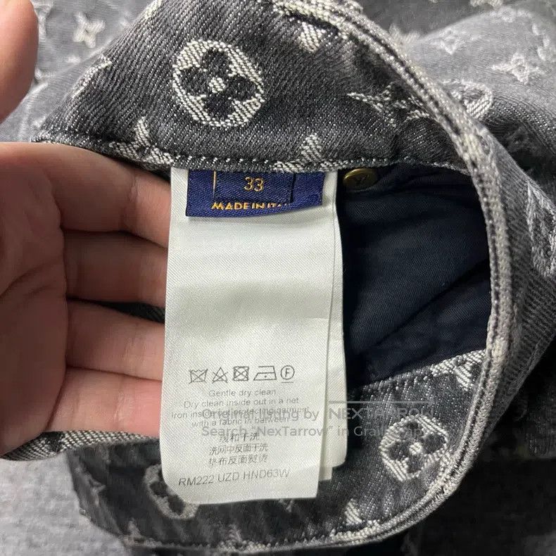 Louis Vuitton Louis Vuitton Logo Full Print Loose Jeans Size US 33 - 5 Thumbnail