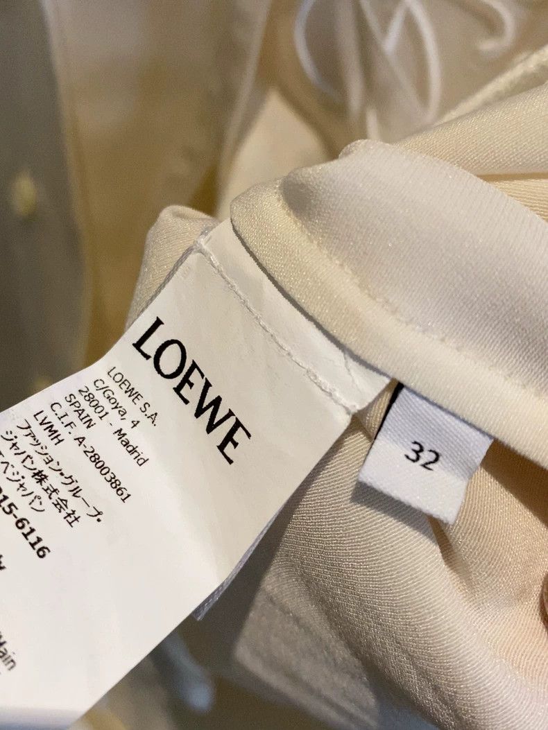 Loewe LOEWE Women's logo Logo acetate silk satin button shirt Size 4XL / US 24-26 - 4 Thumbnail