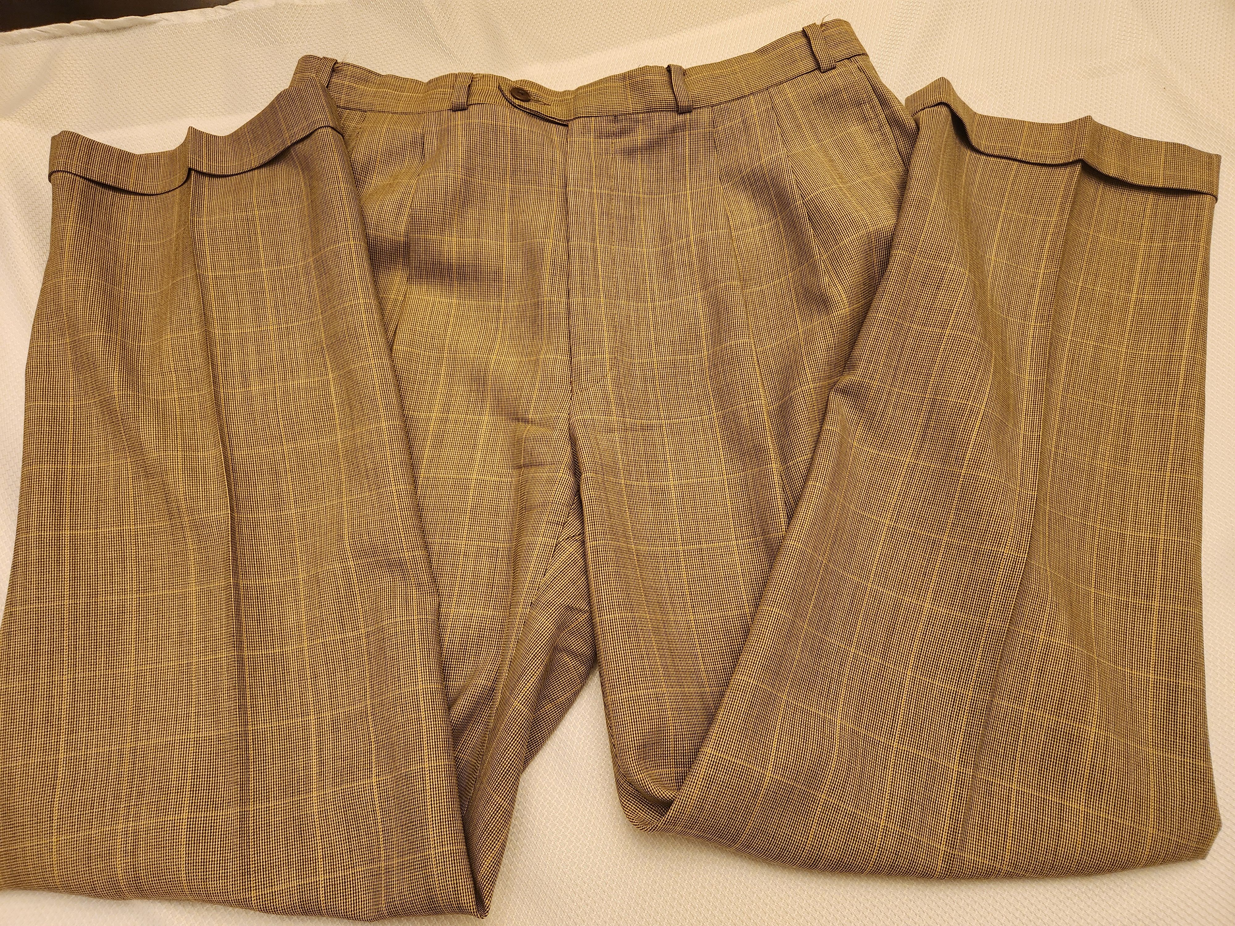Lauren Ralph Lauren Vintage 90's Plaid Pleated Front Dress Pants Size US 36 / EU 52 - 2 Thumbnail