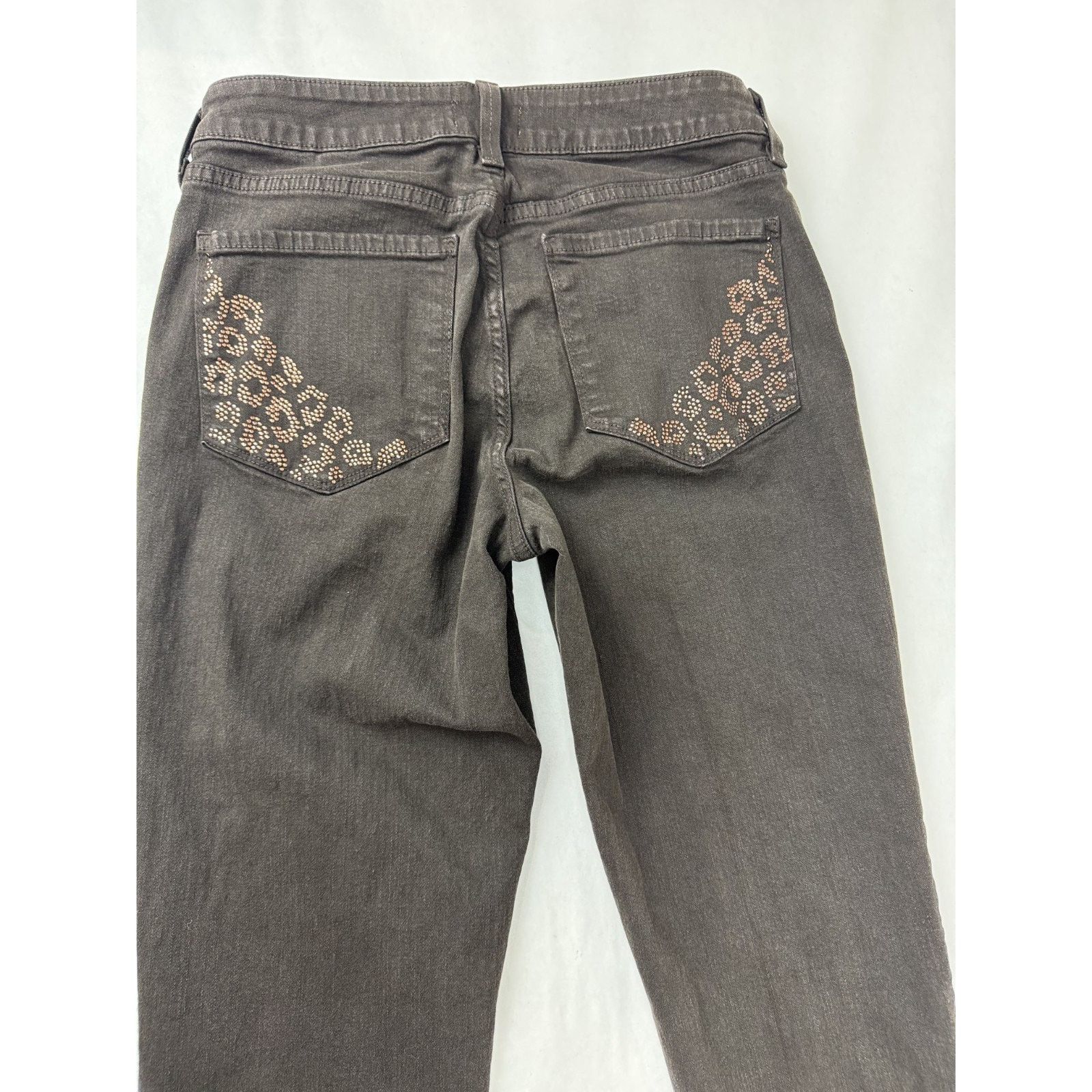NYDJ Y2K NYDJ Jeans Embellish Pockets Billie Mini Bootcut Brown 4 Size 27" / US 4 / IT 40 - 11 Thumbnail
