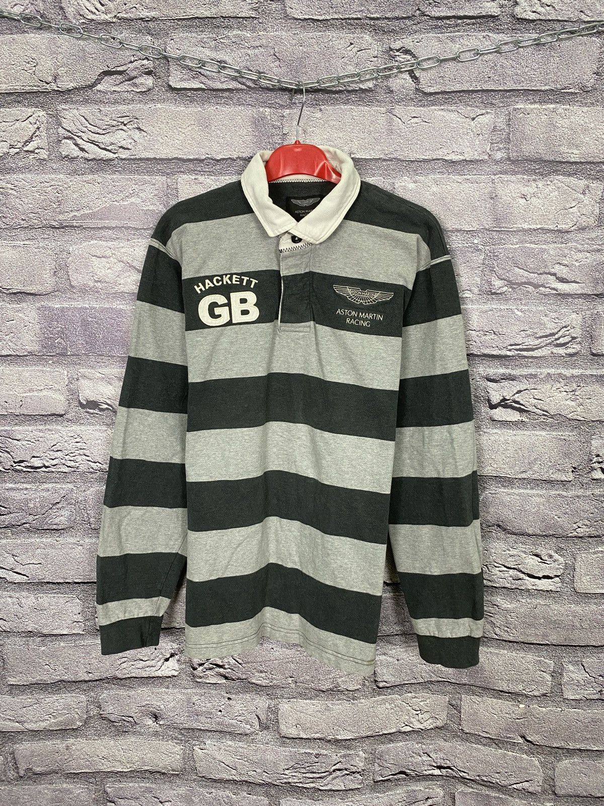 Hackett Vintage rugby Hackett Aston Martin racing shirt Size US XL / EU 56 / 4 - 1 Thumbnail