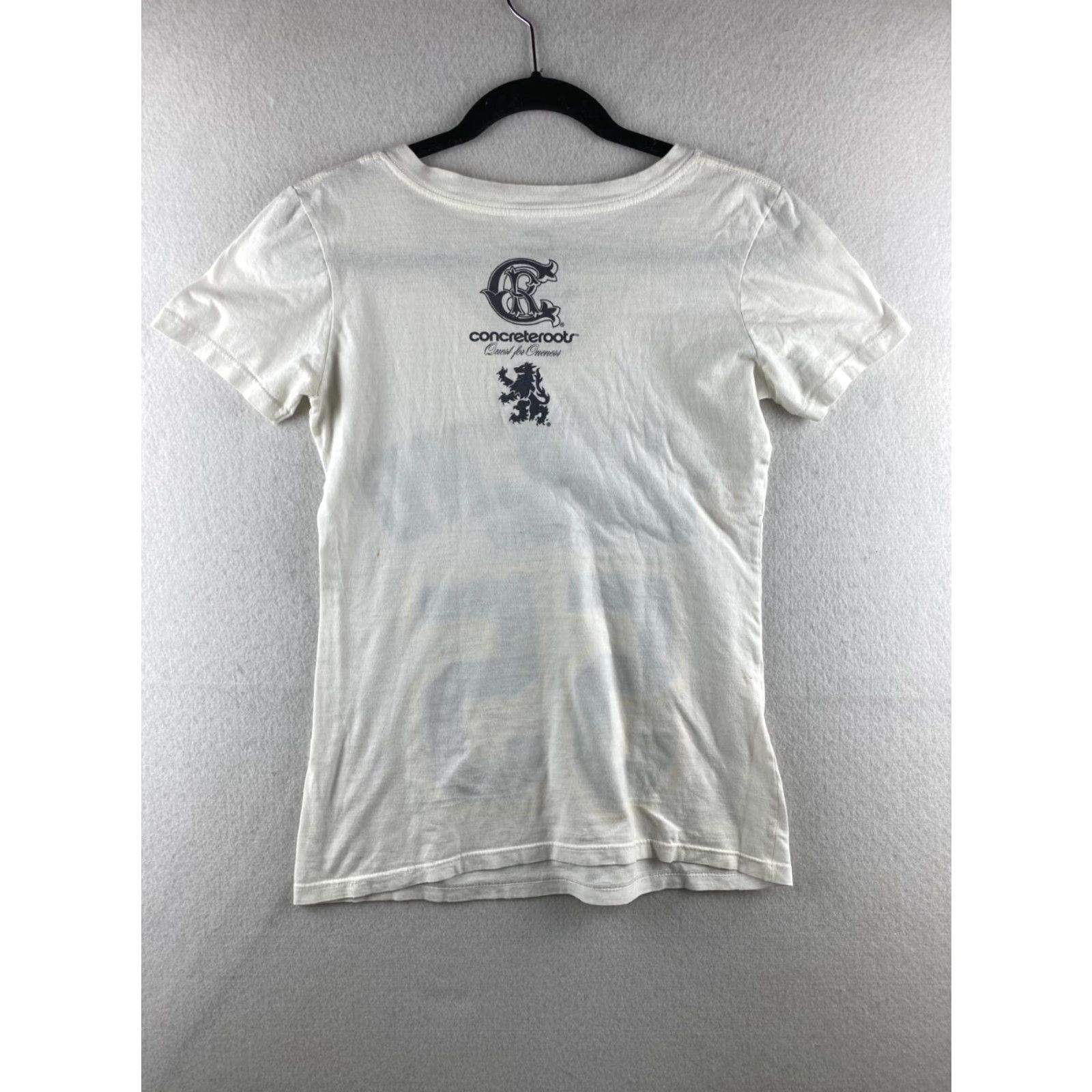 Roots Concrete Roots Shirt Womens L White V-Neck Cap Sleeve San Diego T-Shirt Graphic Size L / US 10 / IT 46 - 7 Thumbnail