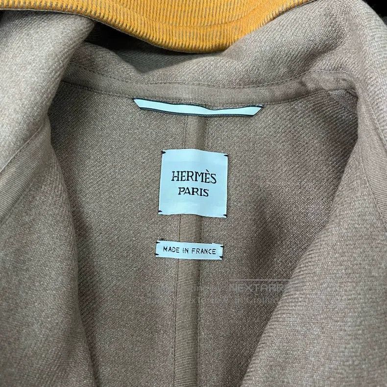 Hermes Hermes Orange Hooded Cashmere Coat Size XXS / US 00 / IT 34 - 5 Thumbnail