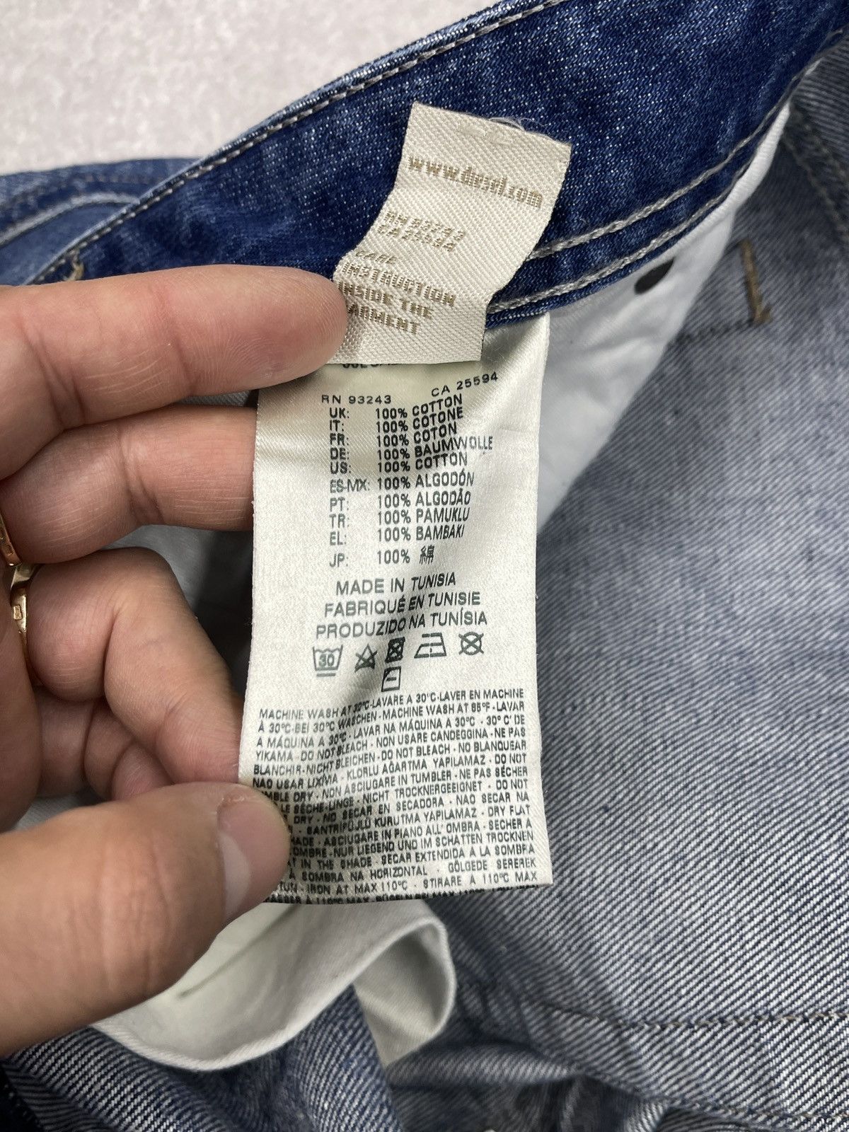 Diesel Mens Diesel Zatiny Denim Jeans Blue Y2K Size US 36 / EU 52 - 14 Thumbnail