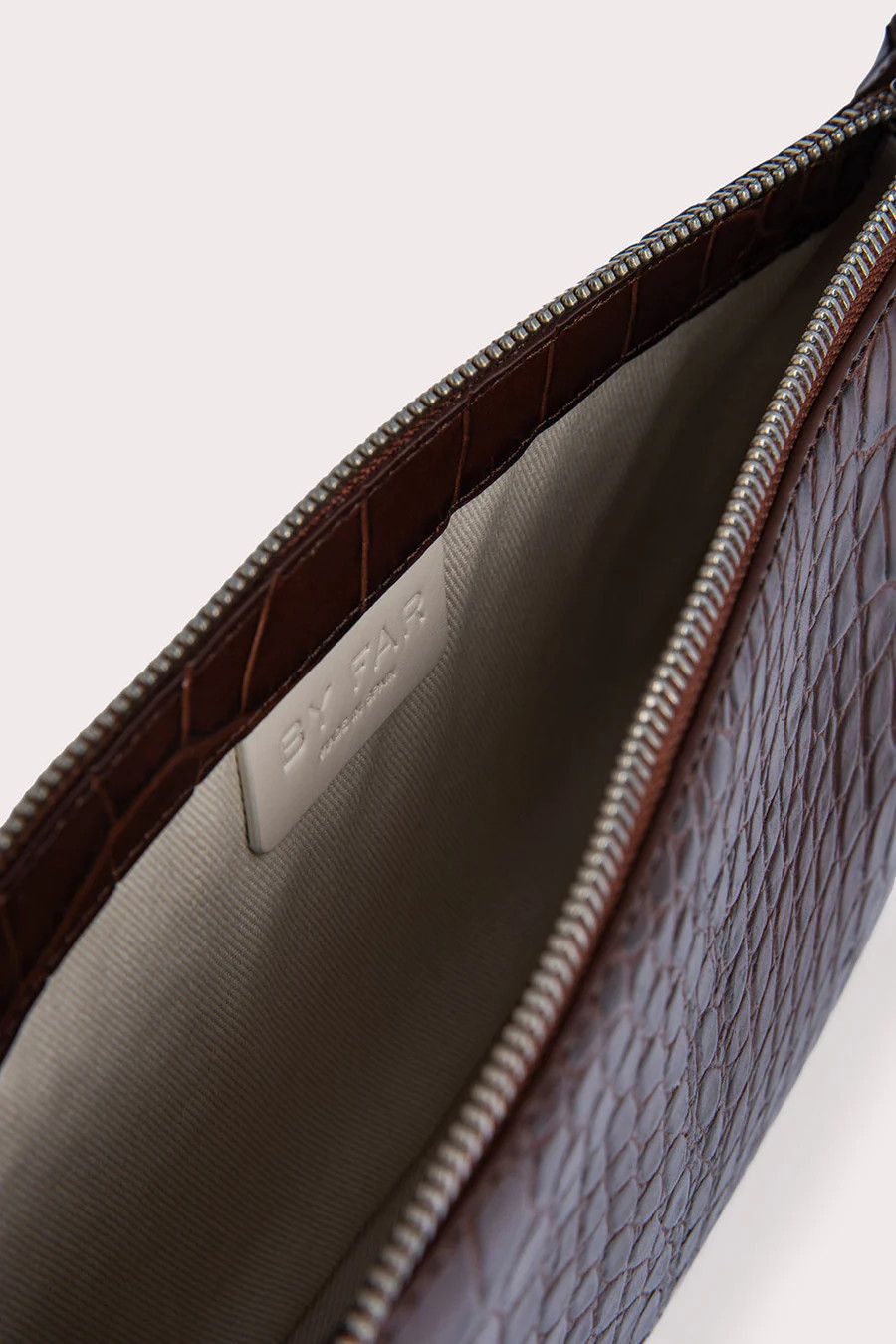 By Far o1mle1224 Size: OS/Croco Embossed Leather Bag Burgandy Size ONE SIZE - 6 Thumbnail