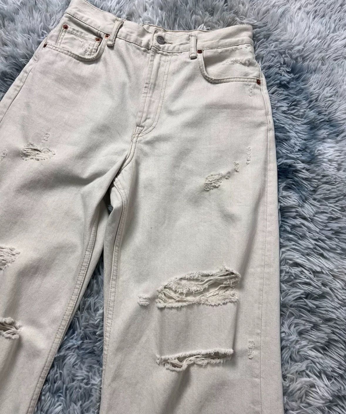 Acne Studios Acne studios Ripped white jeans 2412-Nextarrow Size US 28 / EU 44 - 3 Thumbnail