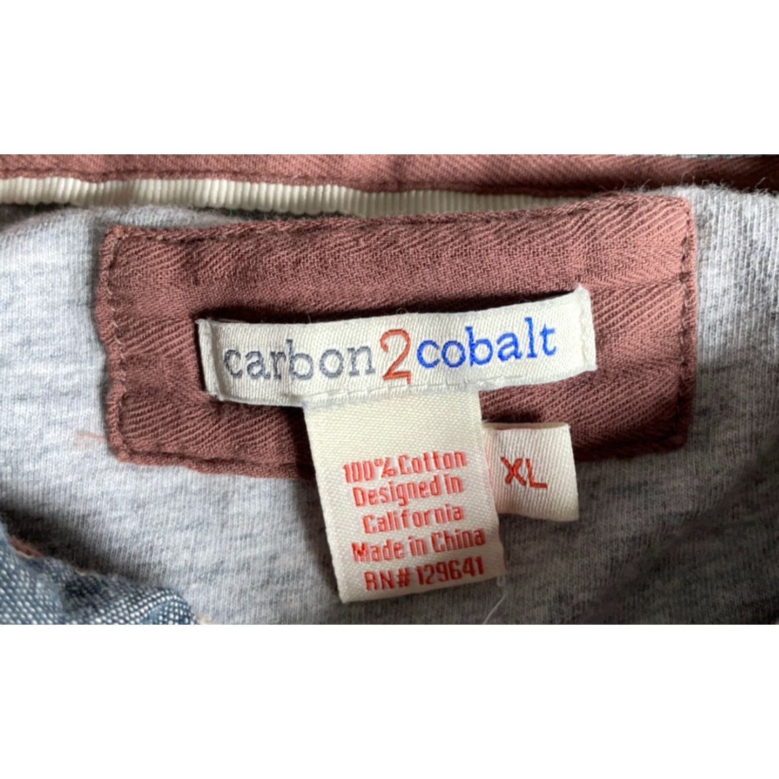 Carbon2Cobalt Carbon2Cobalt Lined Shirt Men's XL Gray Blue Striped 100% Cotton Shacket Size US XL / EU 56 / 4 - 3 Thumbnail