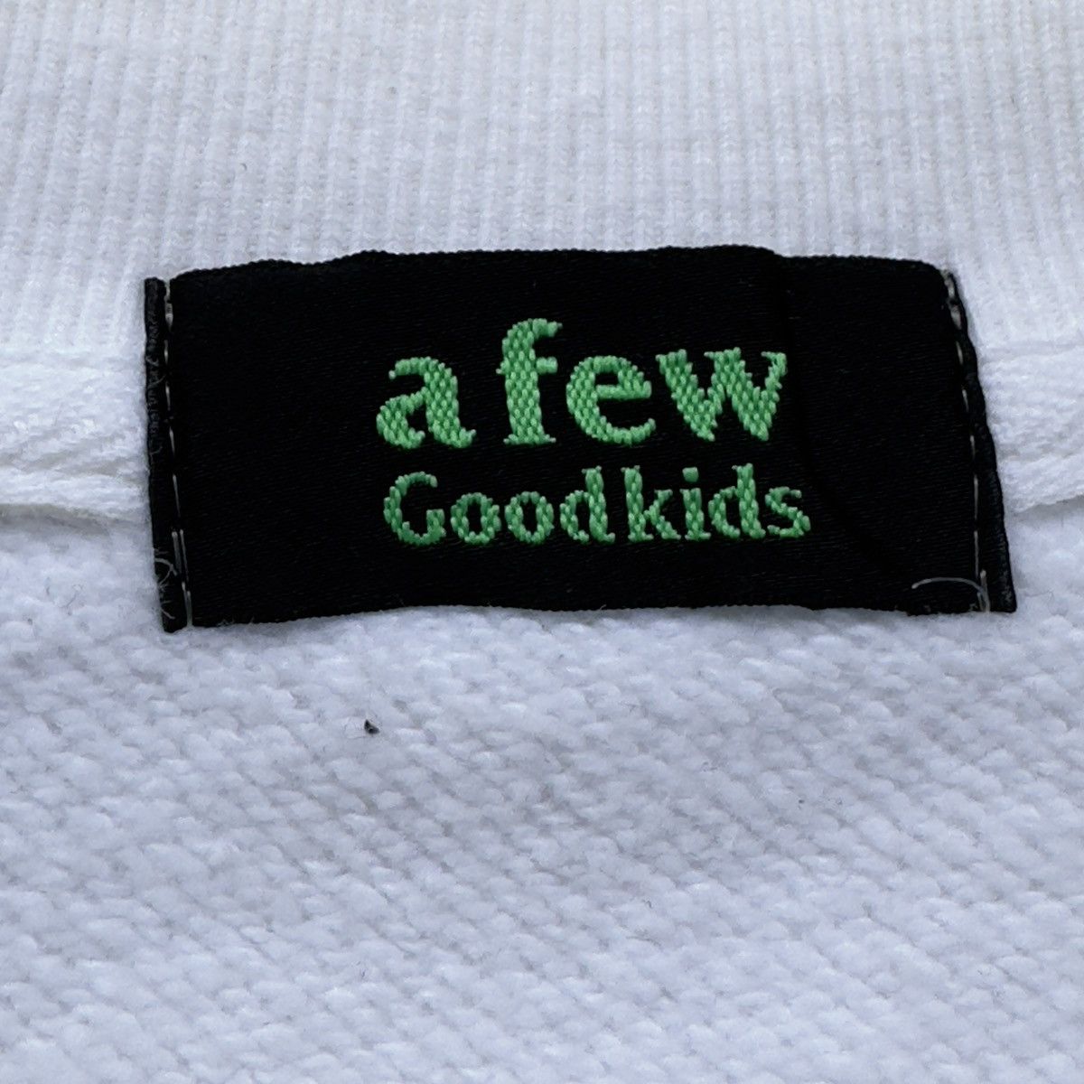 AFEW AFGK A FEW GOOD KIDS WHITE CREWNECK SWEATSHIRT GREEN LOGO Size US L / EU 52-54 / 3 - 7 Thumbnail