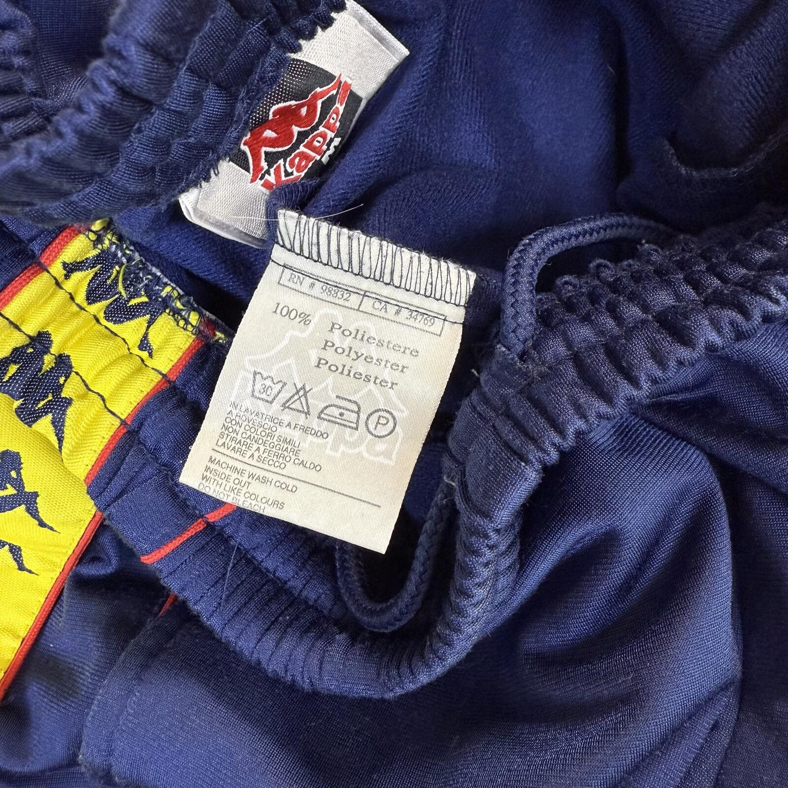 Kappa vintage kappa track pants navy yellow tape y2k m Size US 32 / EU 48 - 7 Thumbnail