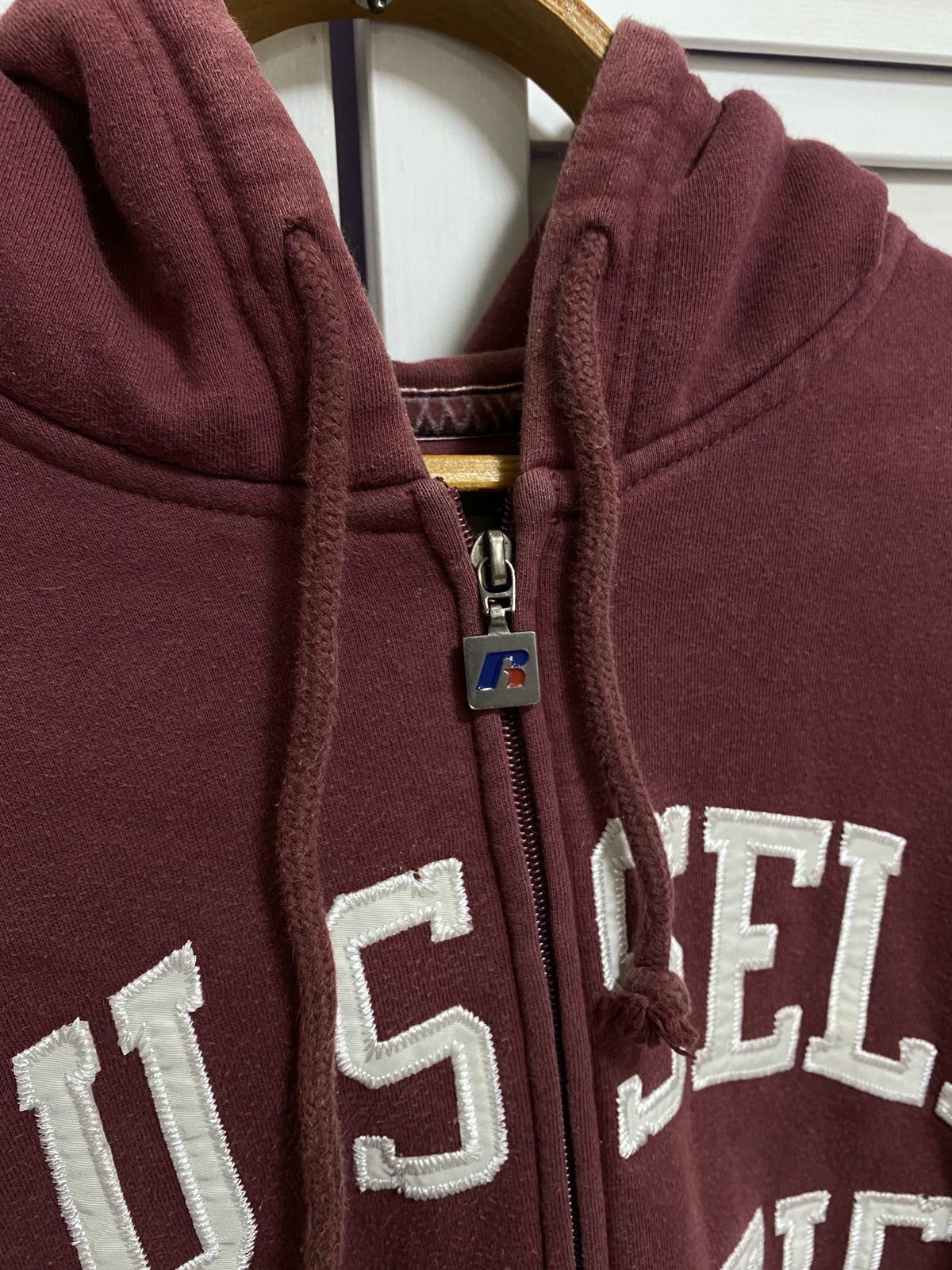 Russell Athletic Vintage Zip Up Hoodie Russell Athletic Big Logo BOXY Fit Size US XL / EU 56 / 4 - 5 Thumbnail