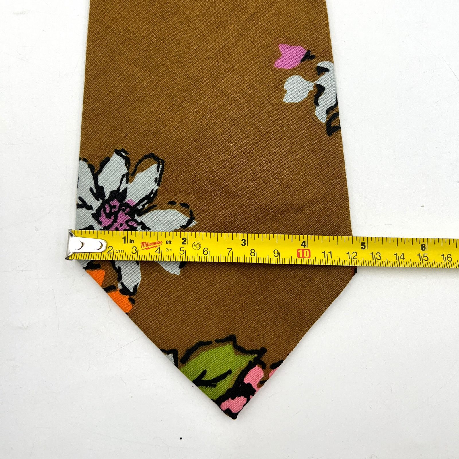 Vintage 70s Vintage Floral Tie Stitch and Quilt Association Brown Size ONE SIZE - 4 Thumbnail
