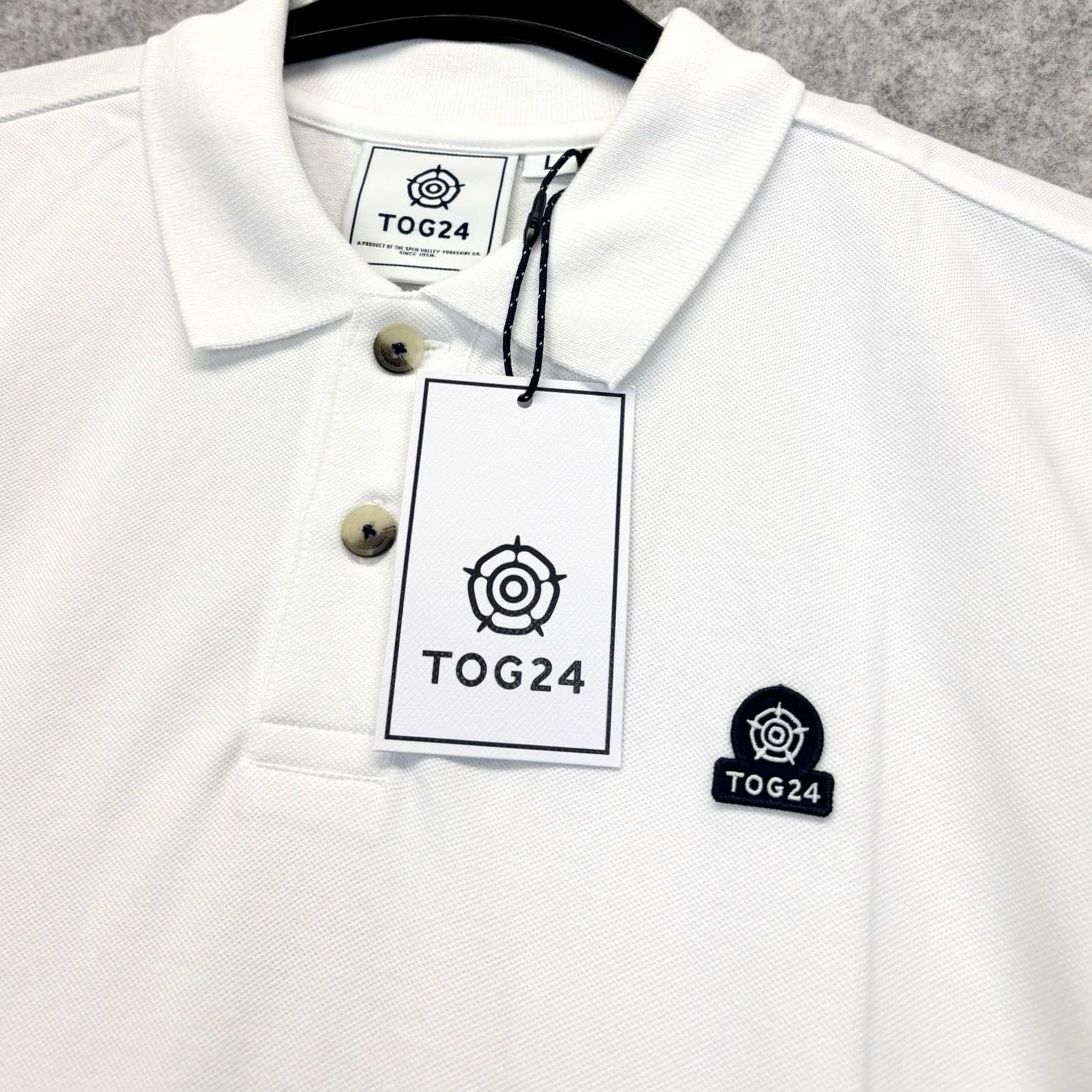 Vintage BNWT TOG44 Percy Polo Shirt Men Large Size Cotton White New With Tags Size US L / EU 52-54 / 3 - 3 Thumbnail
