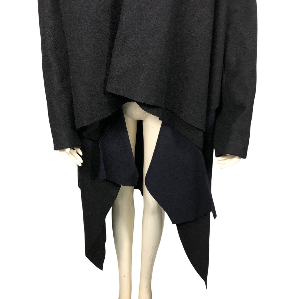 Comme des Garcons 🔥VINTAGE 2003 CAPE JACKET WOOL OVERSIZE ASYMMETRIC DRAPED Size US M / EU 48-50 / 2 - 5 Thumbnail