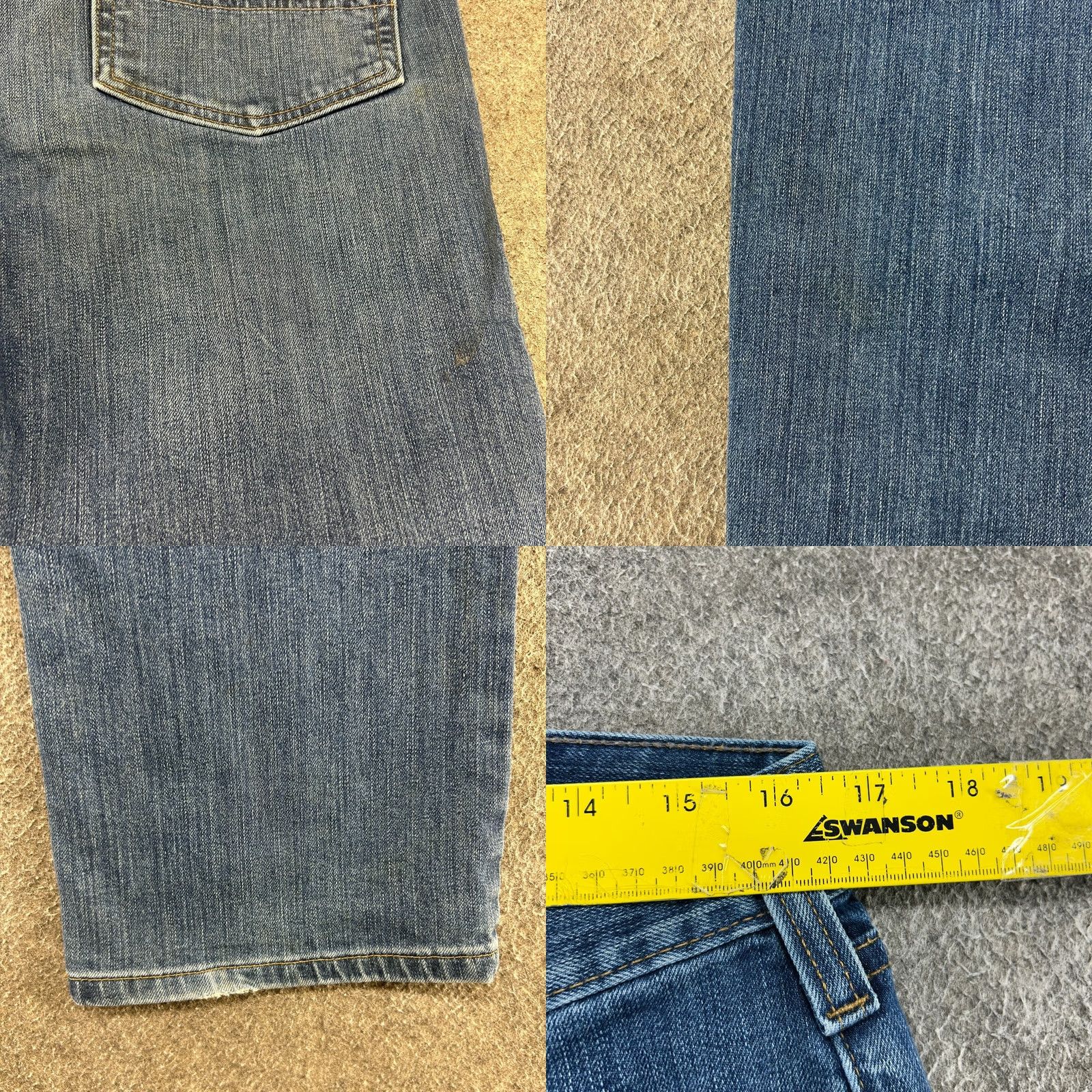 Carhartt Carhartt Jeans Mens 33x34 Blue Relaxed Fit Medium Wash Workwear Rugged Flex Jeans Size US 33 - 9 Thumbnail