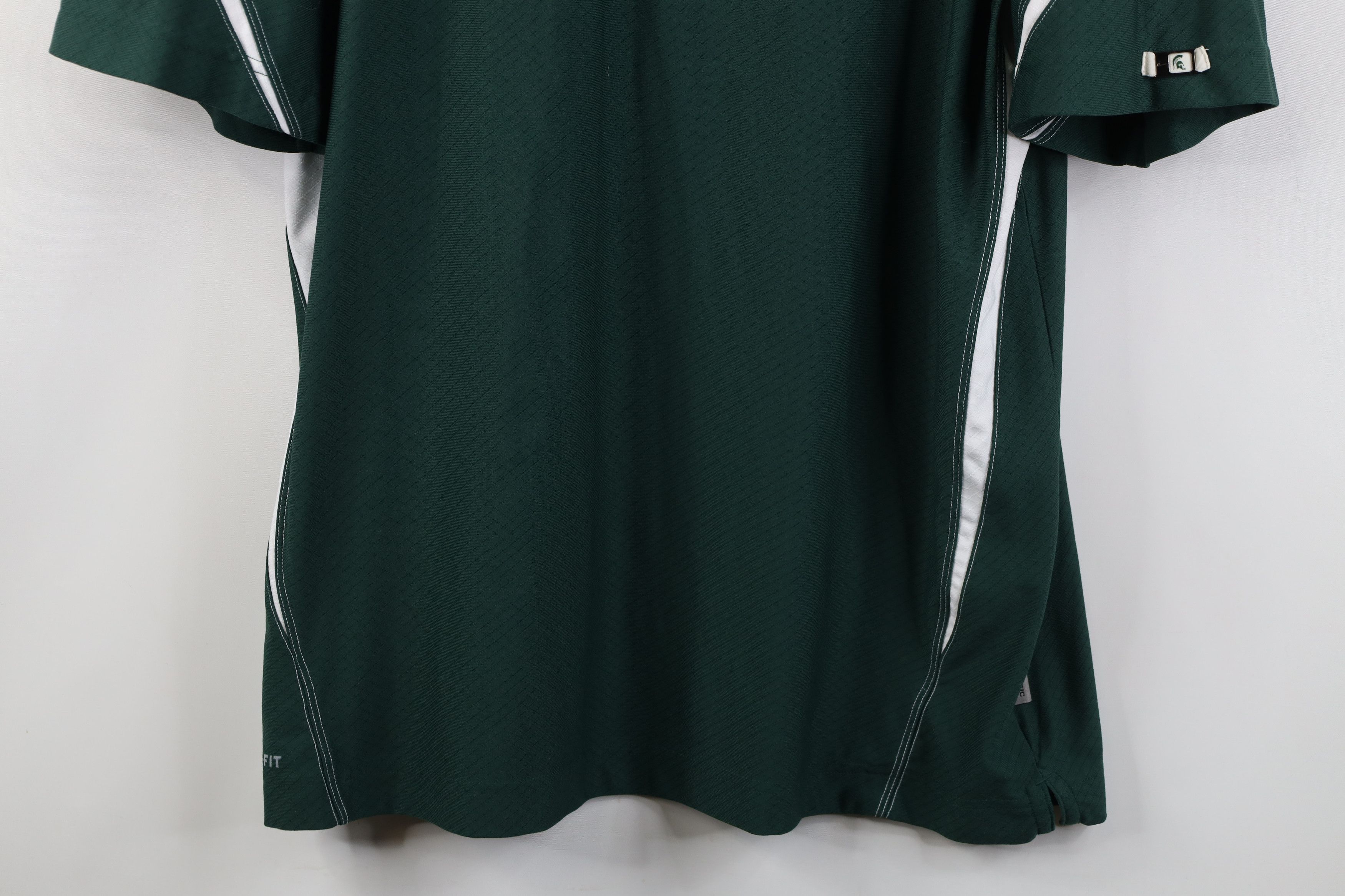 Nike Nike Scott Mini Swoosh Michigan State University Knit Polo Size US L / EU 52-54 / 3 - 3 Thumbnail
