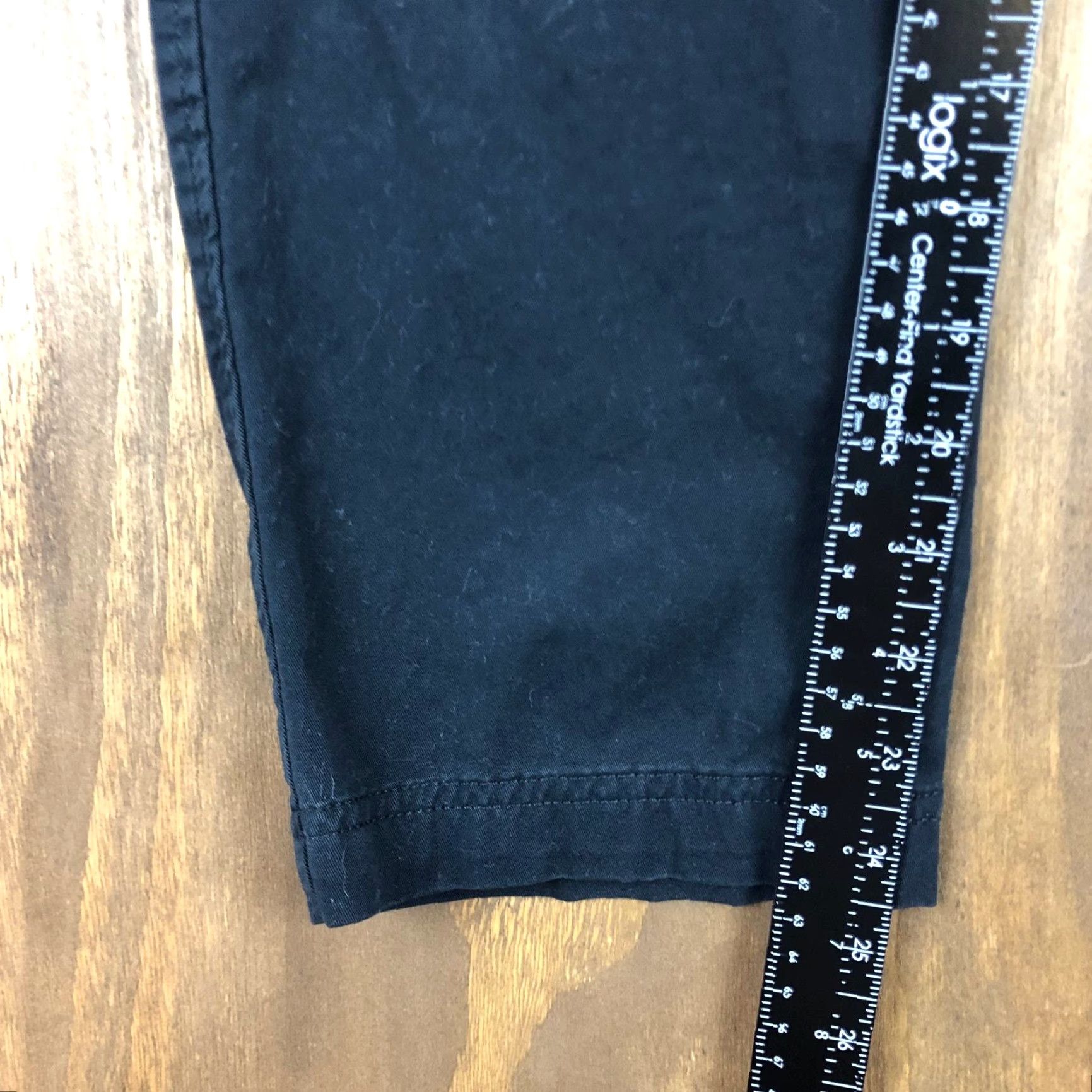 Eddie Bauer Eddie Bauer Womens Pants Capri Black Twill Zip Button Pockets 8 Capris Straight Relaxed Regular Size 31" - 6 Thumbnail