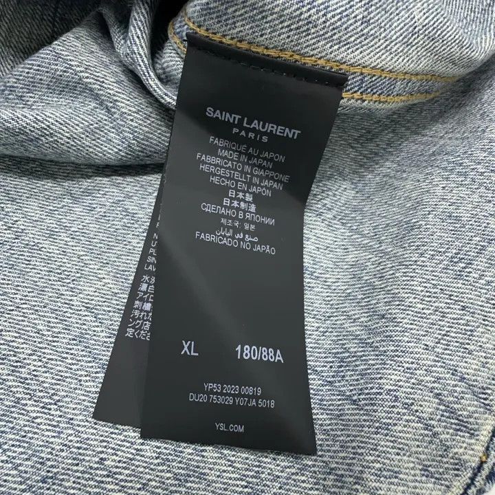 Saint Laurent Paris Saint Laurent Blue Denim Long Sleeve Shirt-2507 Size US XL / EU 56 / 4 - 2 Thumbnail