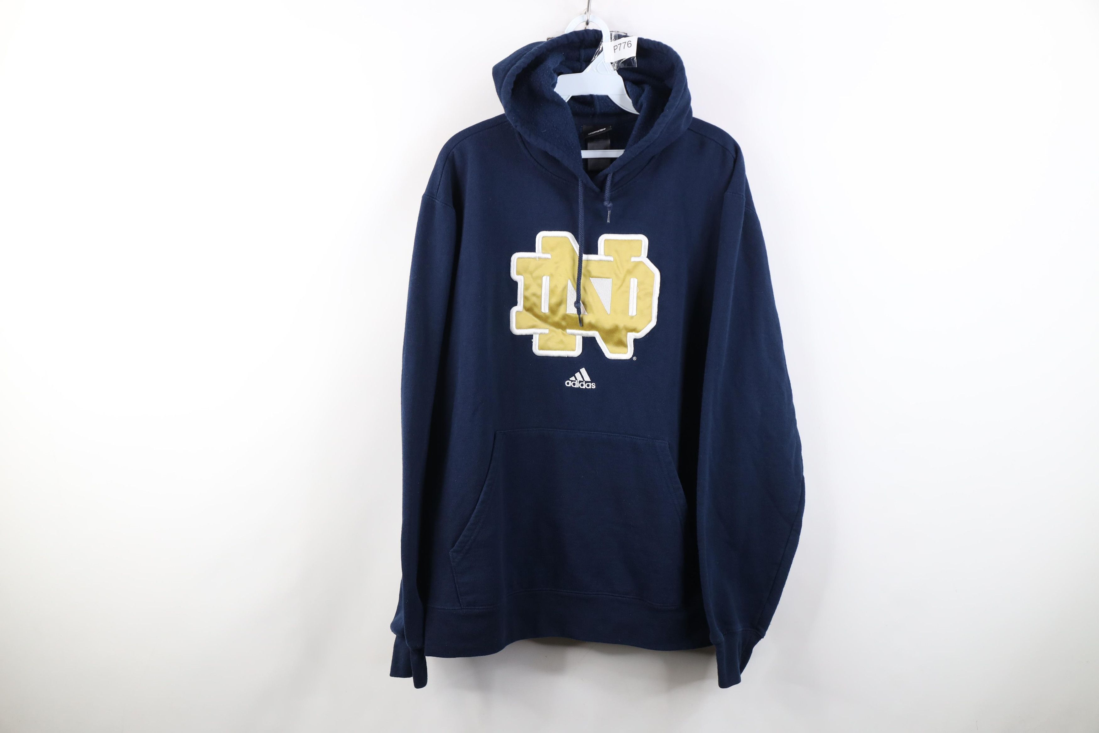 Adidas Vintage Y2K Adidas Notre Dame University Hoodie Sweatshirt Size US M / EU 48-50 / 2 - 1 Thumbnail