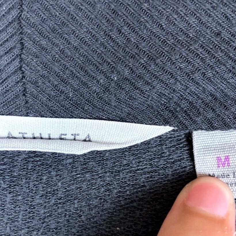 Athleta Athleta Womens Sweater Black Studio Wrap Open Front Waterfall Cardigan Stretch M Ladies Cardigan Casual Workwear Size M / US 6-8 / IT 42-44 - 6 Thumbnail