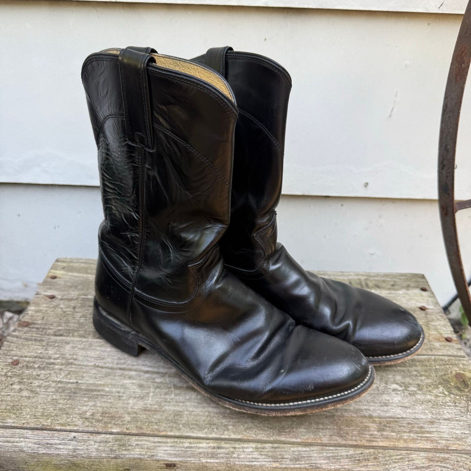 RARE Vintage Tecovas Justin Cowboy Boots Gray Lizard Skin‎ Grey 9D Style S 8357 RARE Vintage Tecovas Justin Cowboy Boots Gray Lizard Skin  main image 4