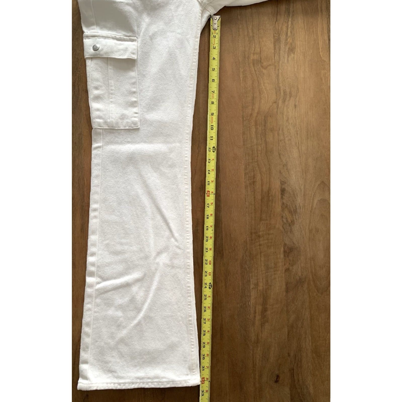 Pacsun Pacsun White High Rise Bootcut Cargo Jeans Women's 26 Regular 32 Inseam Denim 100% Cotton Jeans PacSun Brand Vintage: No Size 26" / US 2 / IT 38 - 7 Thumbnail