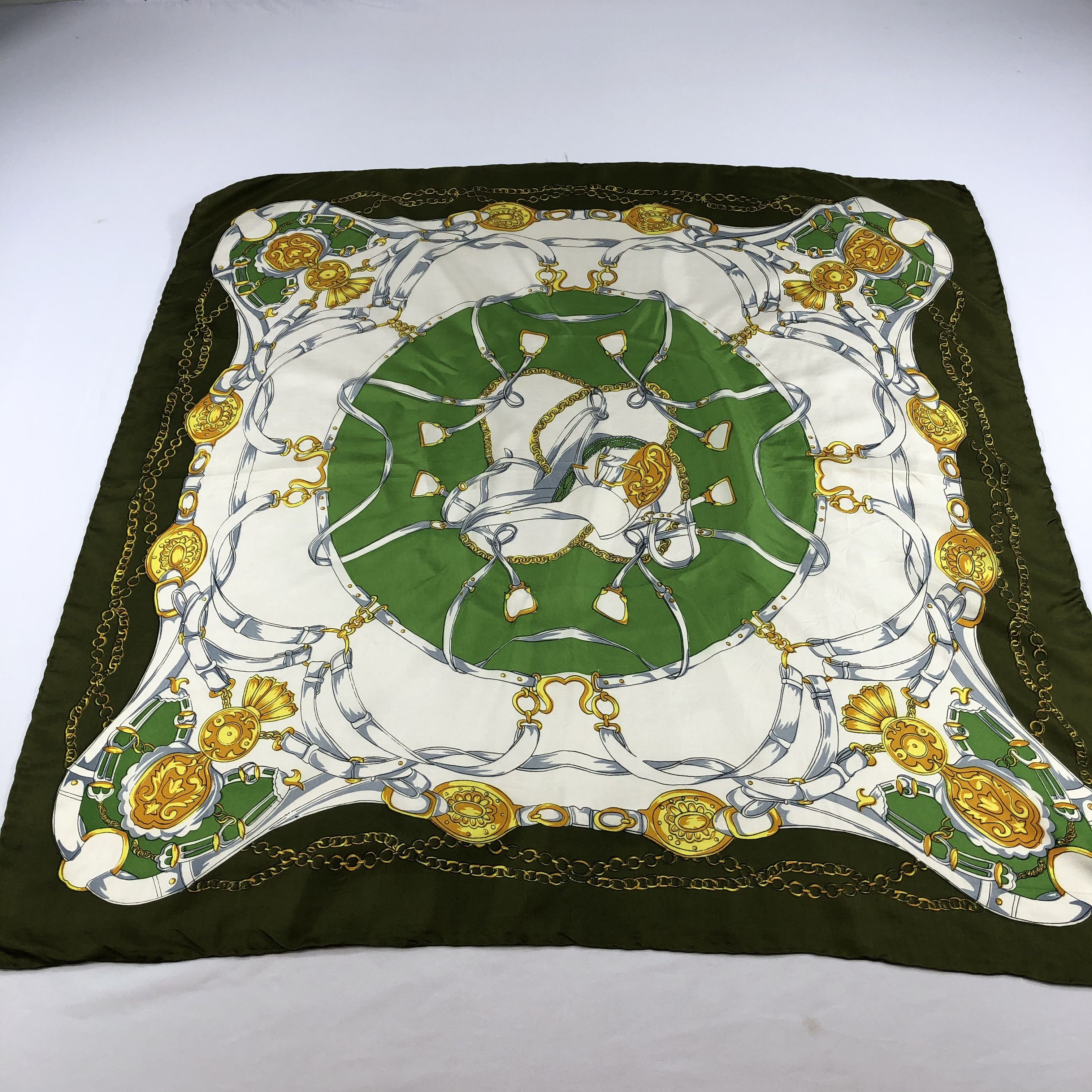 Japanese Brand Vintage Luxury Design Silk Scarf M323 Size ONE SIZE - 2 Thumbnail