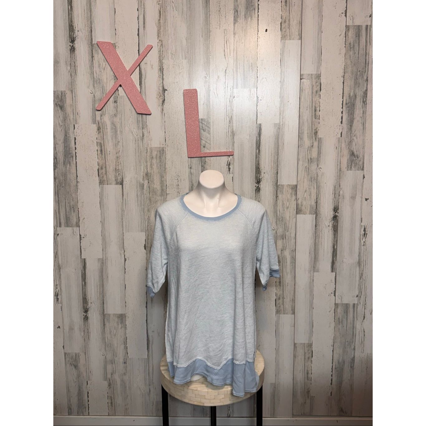 Calvin Klein Calvin Klein Performance Light Blue Knit Lounge Top – Size 1 Size XL / US 12-14 / IT 48-50 - 1 Thumbnail