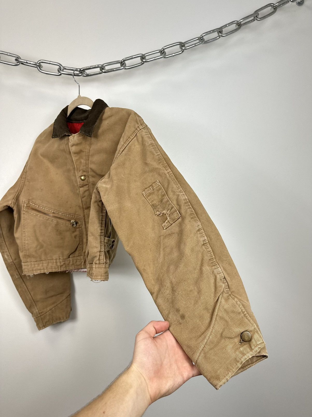Carhartt Vintage 70s Carhartt USA Distressed Cropped Detroit Jacket Size US S / EU 44-46 / 1 - 9 Thumbnail