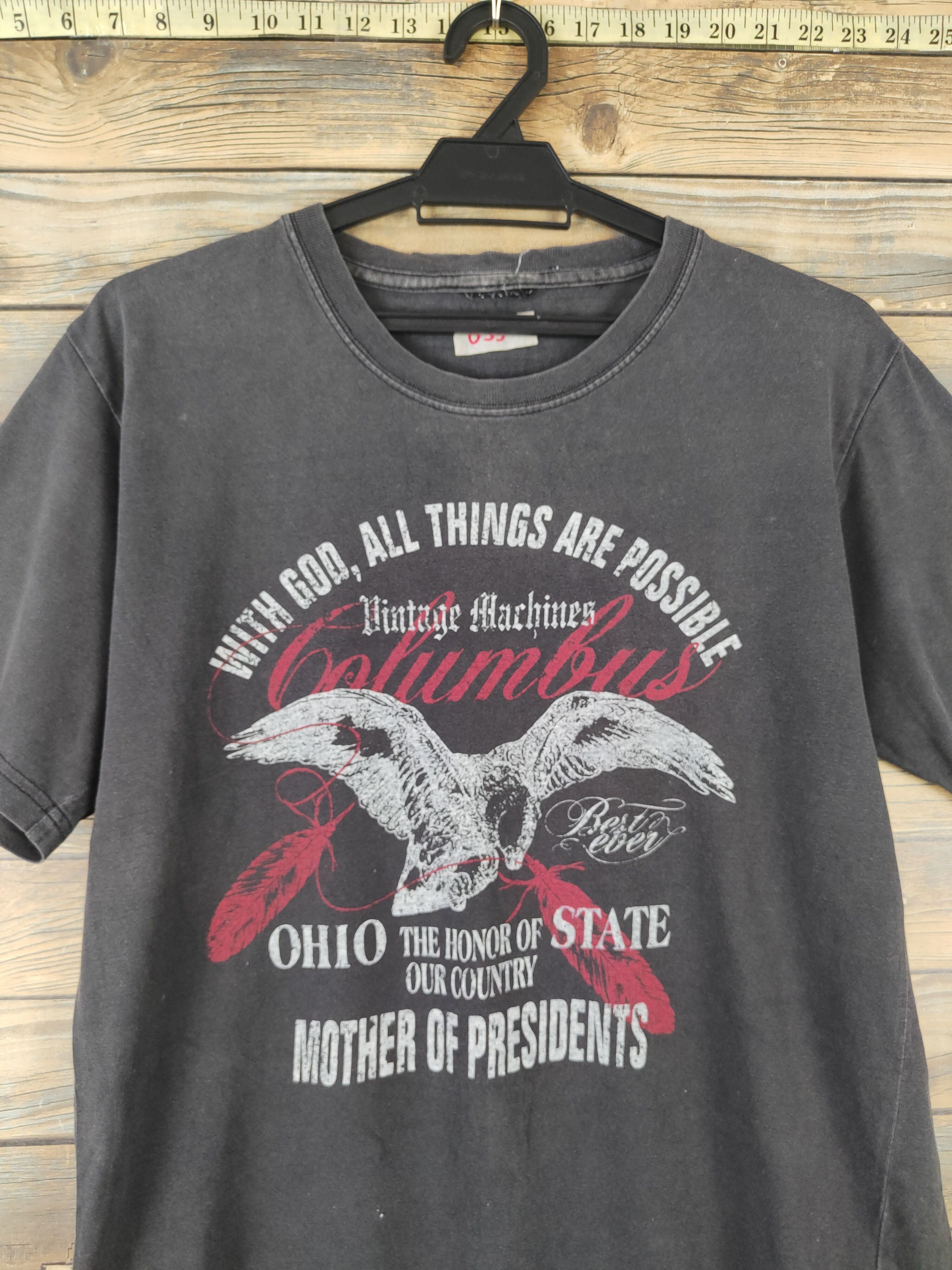 Japanese Brand DL columbus Black Faded Short Sleeve T-shirt #635 Size US M / EU 48-50 / 2 - 2 Thumbnail