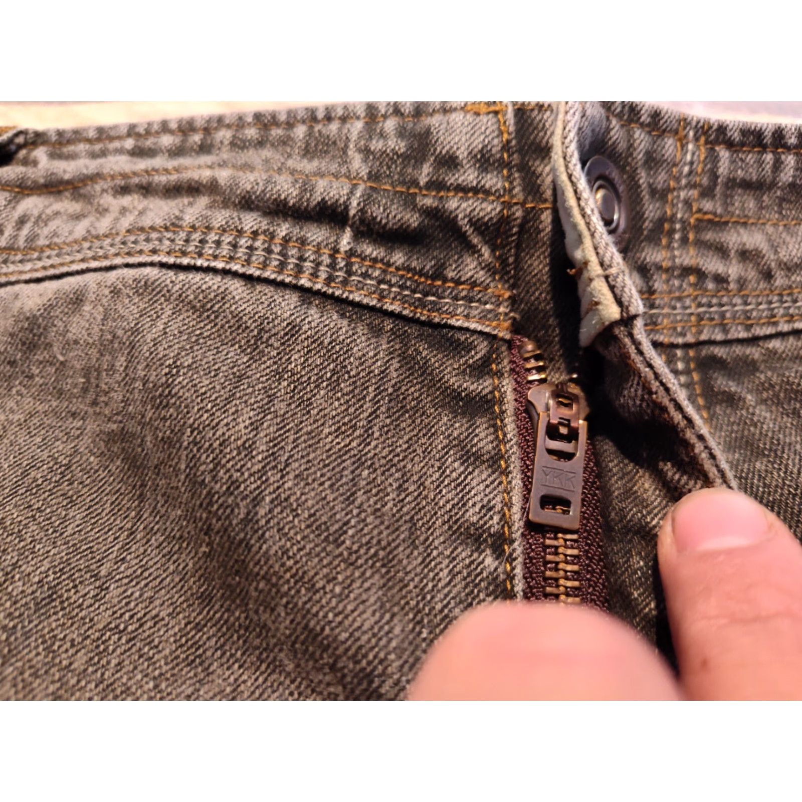 Vintage Kuhl Pants Mens 40x30 Workwear Cotton Canvas Brown Green Riot Patinadye Double Knee 40x30 Regular Mens Pants Size US 40 / EU 56 - 6 Thumbnail