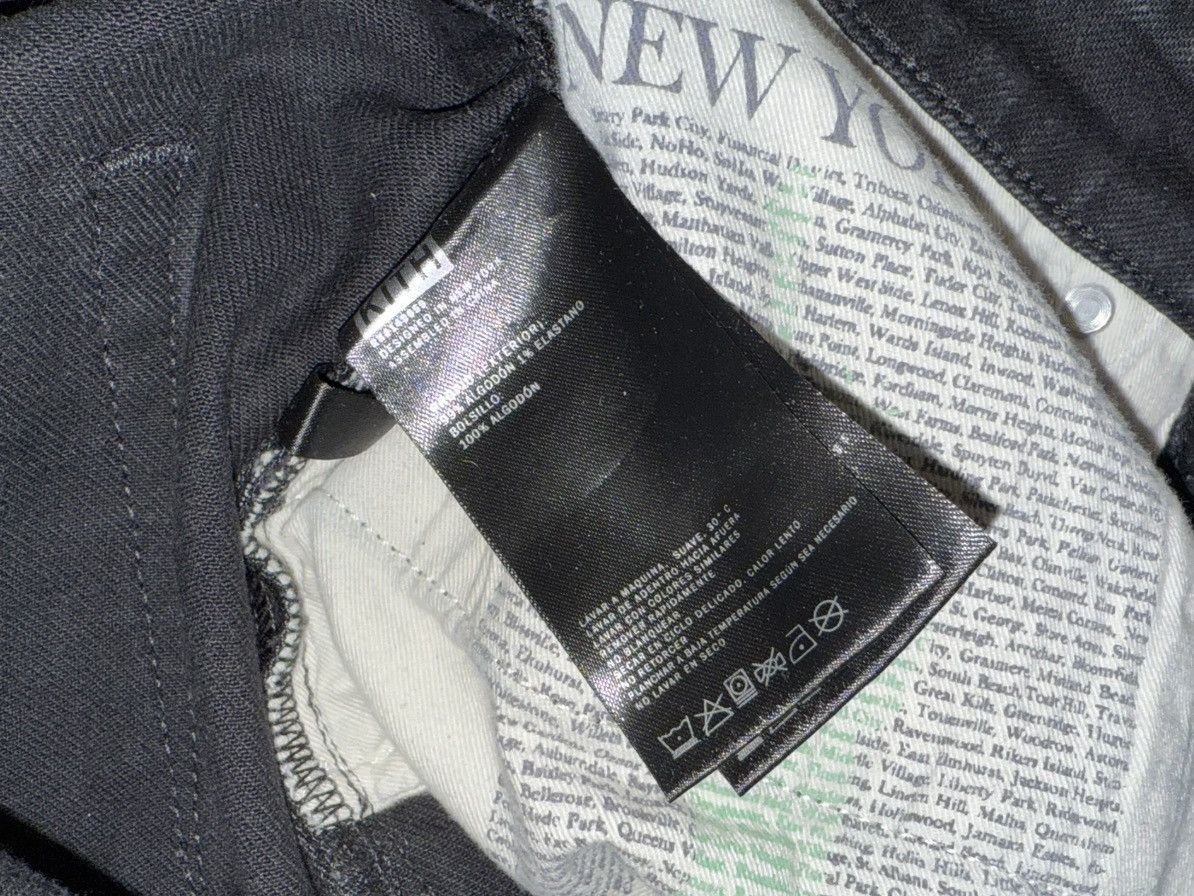 Kith KITH Varick Denim Jean Black Wash Raw Hem Size 33 Size US 33 - 5 Thumbnail
