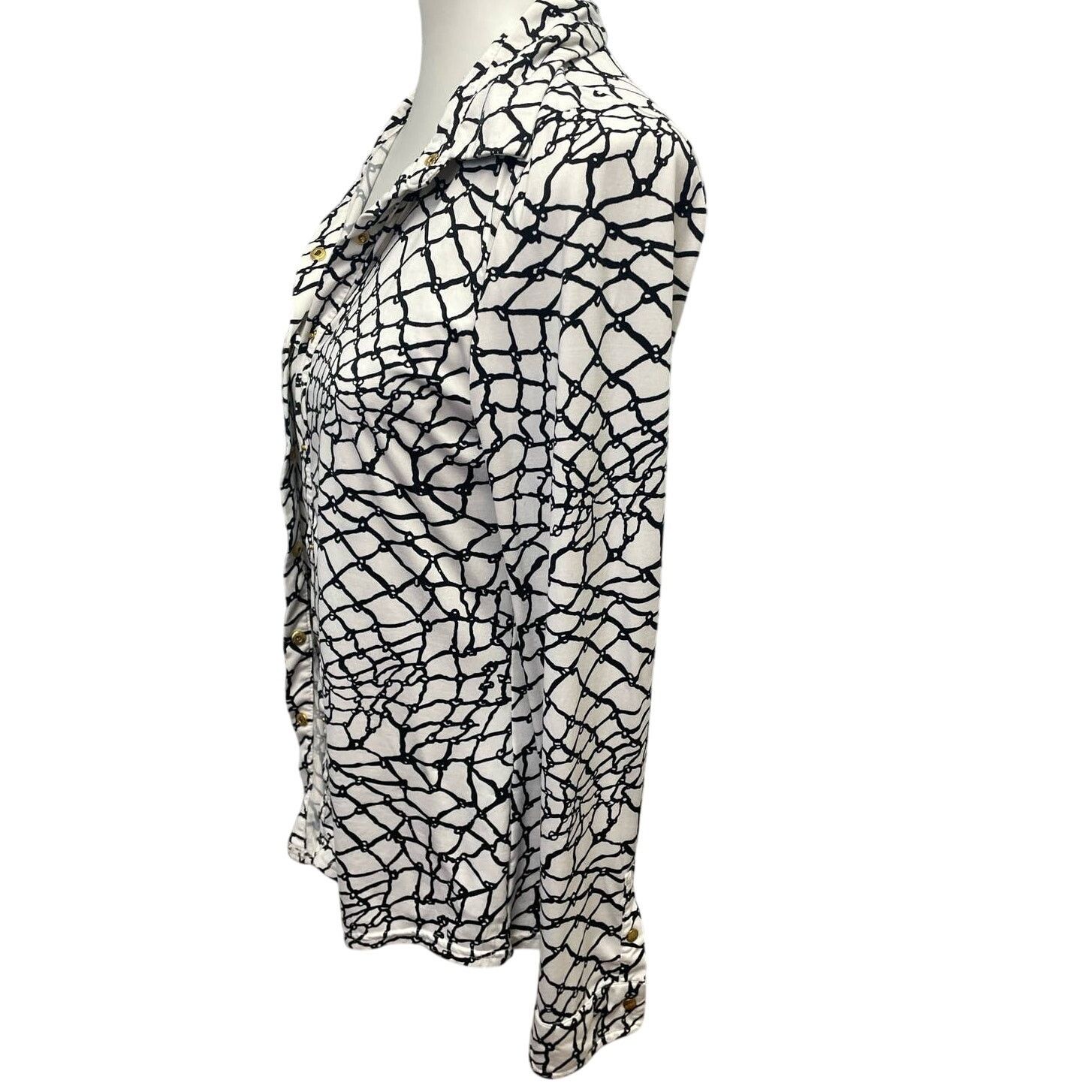 Bcbgmaxazria BCBGMAXAZRIA Womens Medium Up PolyBlend Top Blouse Size M / US 6-8 / IT 42-44 - 4 Thumbnail