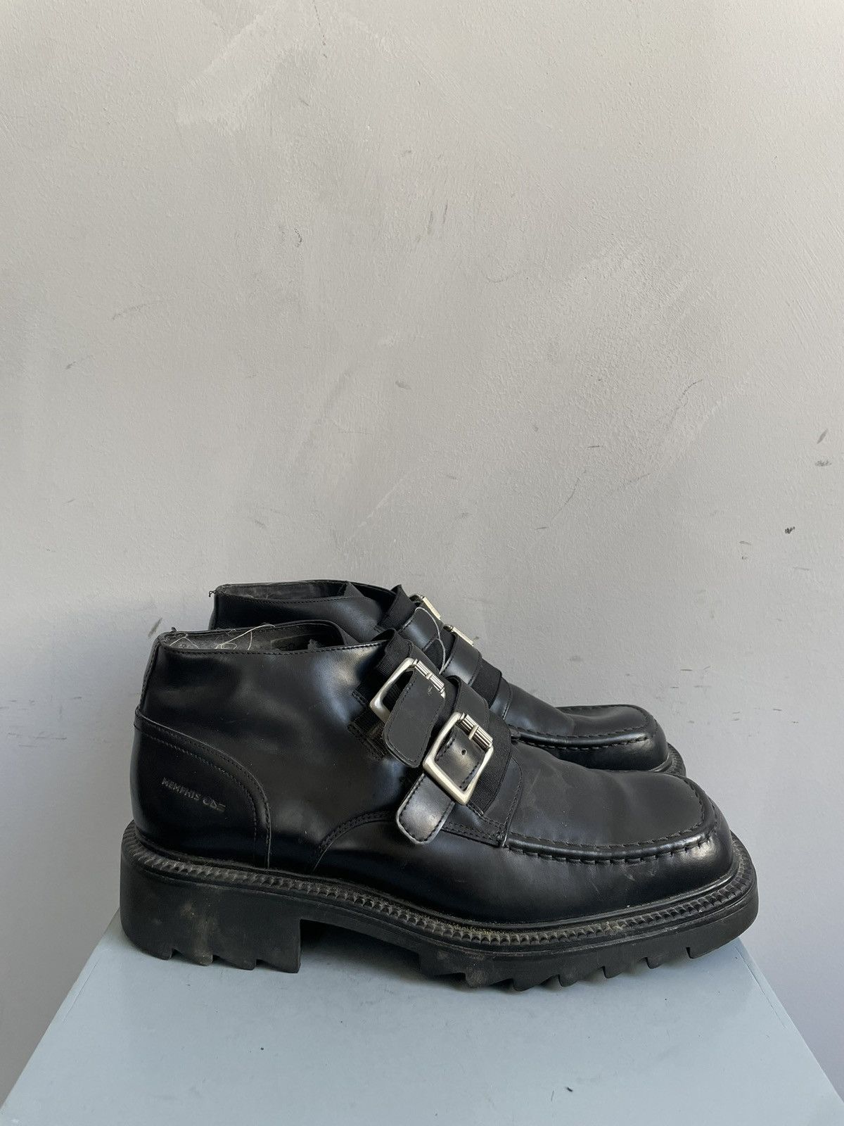 Harley Davidson Rubber platform boots y2k opium New Rock style hype Size US 10 / EU 43 - 1 Thumbnail