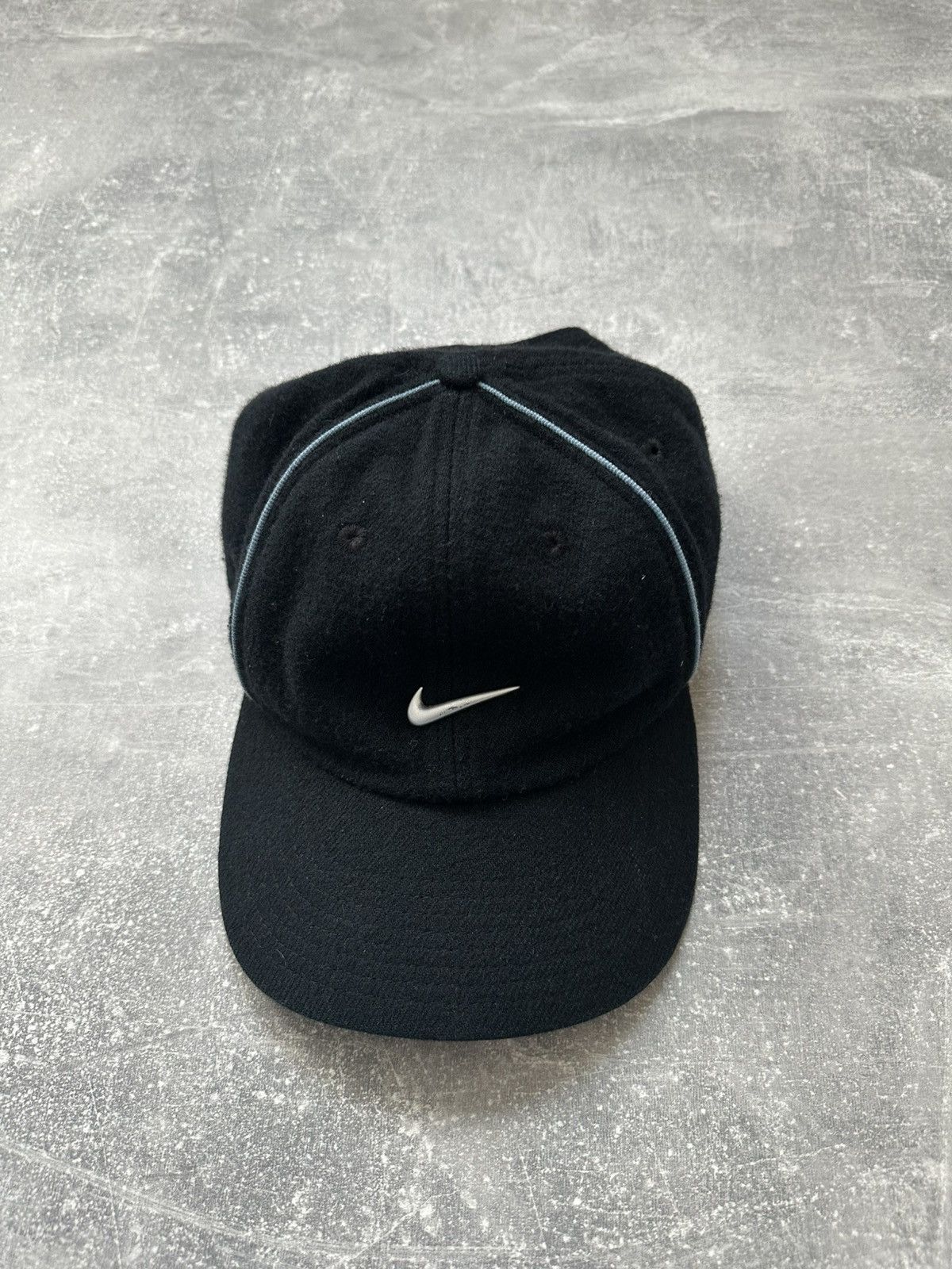 Nike × Vintage 90s Nike Wool Felt Hat Black Size ONE SIZE - 9 Thumbnail