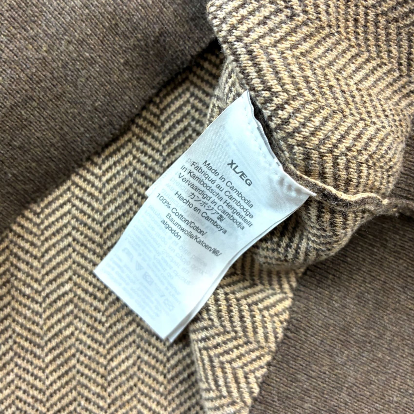 J.Crew J.CREW Sweater Mens XL Brown Herringbone Knit Quarter Zip Pullover Size US XL / EU 56 / 4 - 6 Thumbnail