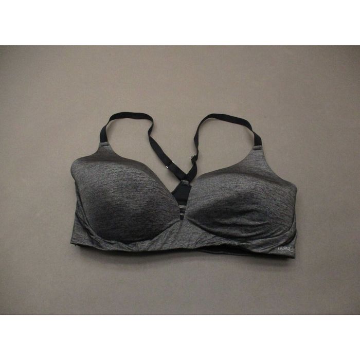 Vintage 38D Adore Me Womens Gray Lined Wireless Pull On Racer Back Sports  Bra 7G