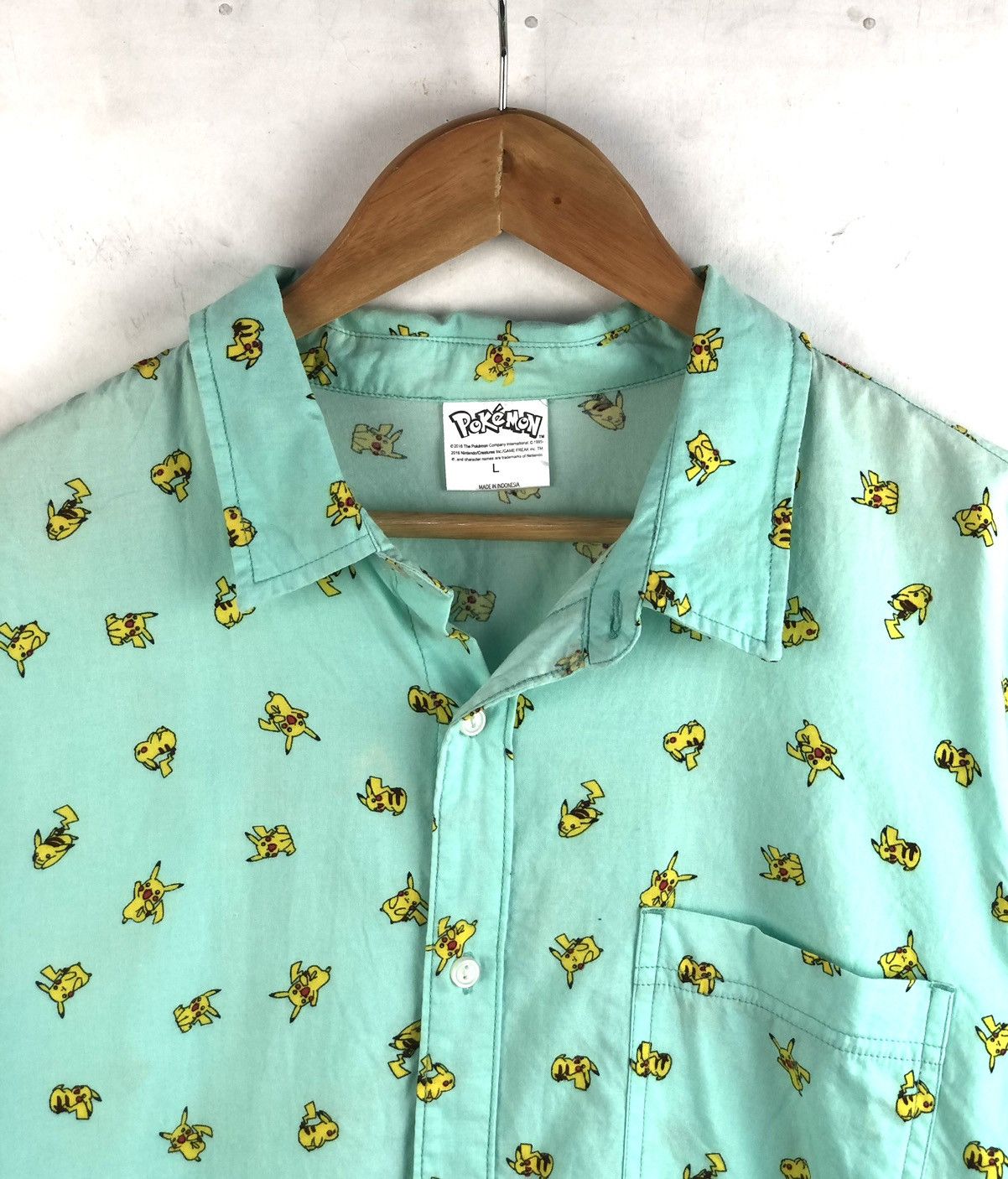 Pokemon Official pokemon button shirt large monogram pikachu Size US L / EU 52-54 / 3 - 2 Thumbnail