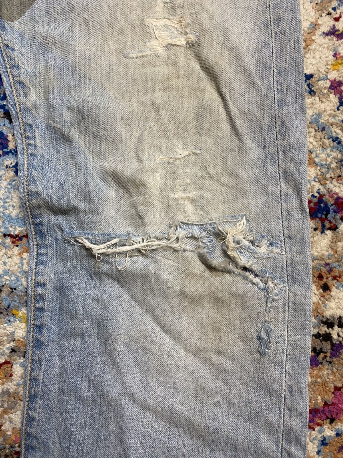 Levi's × Vintage Distressed Washed Blue Rindem Japan 501 Levis 30x32 Size US 32 / EU 48 - 11 Thumbnail