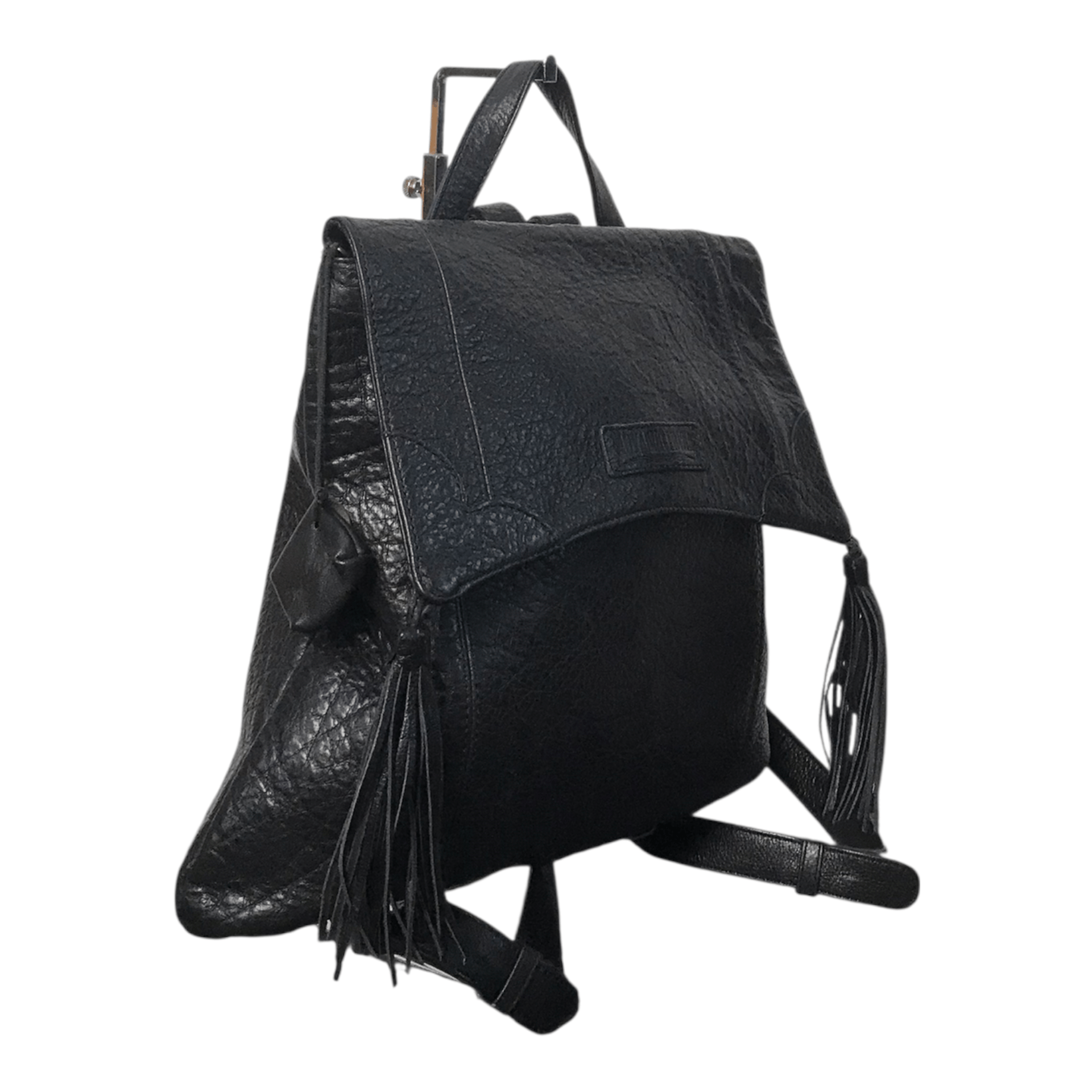 Ibiza Leather Black bagpack