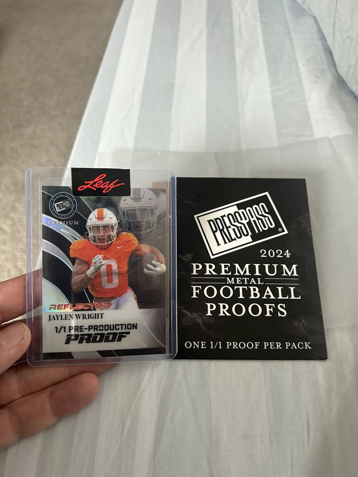 NFL Press Pass 1/1 Football Proof Size ONE SIZE - 1 Thumbnail