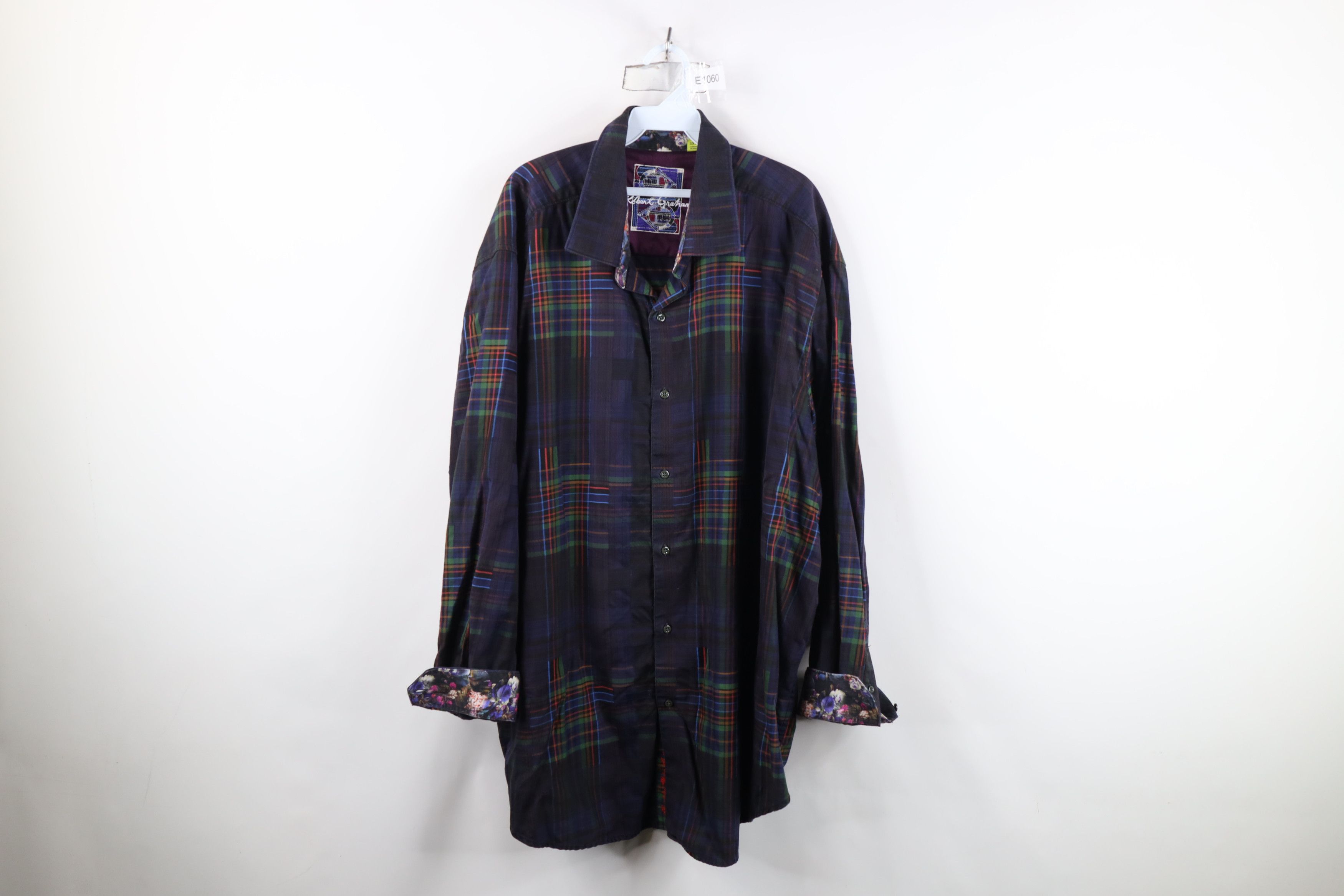 Robert Graham Robert Graham Rainbow Flower Flip Cuff Collared Button Shirt Size US XXL / EU 58 / 5 - 4 Thumbnail