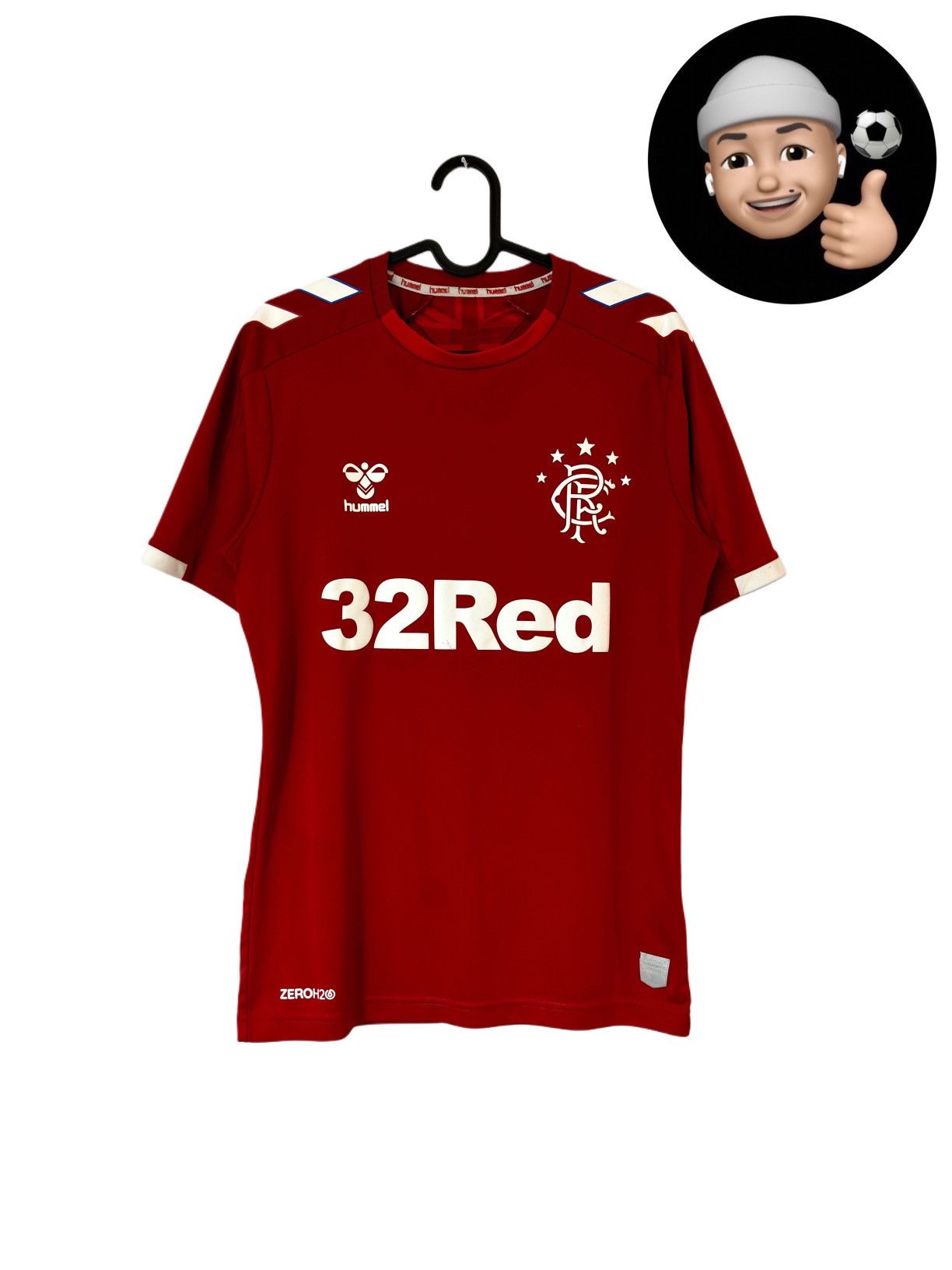 Hummel 2019 2020 Rangers Glasgow Third Kit Hummel Soccer Jersey Red Size US M / EU 48-50 / 2 - 1 Thumbnail