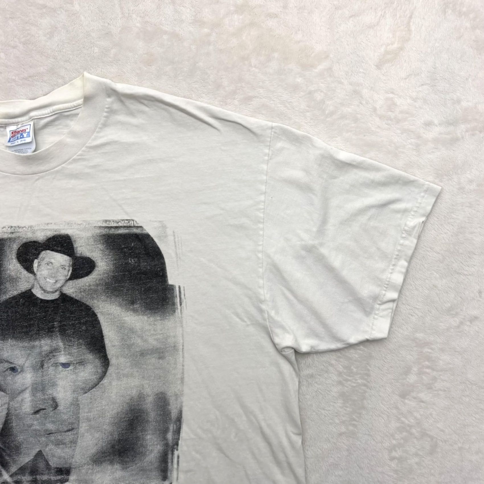 Hanes VINTAGE Hanes Garth Brooks Shirt Mens XL White Graphic 90s Tee Size US XL / EU 56 / 4 - 4 Thumbnail