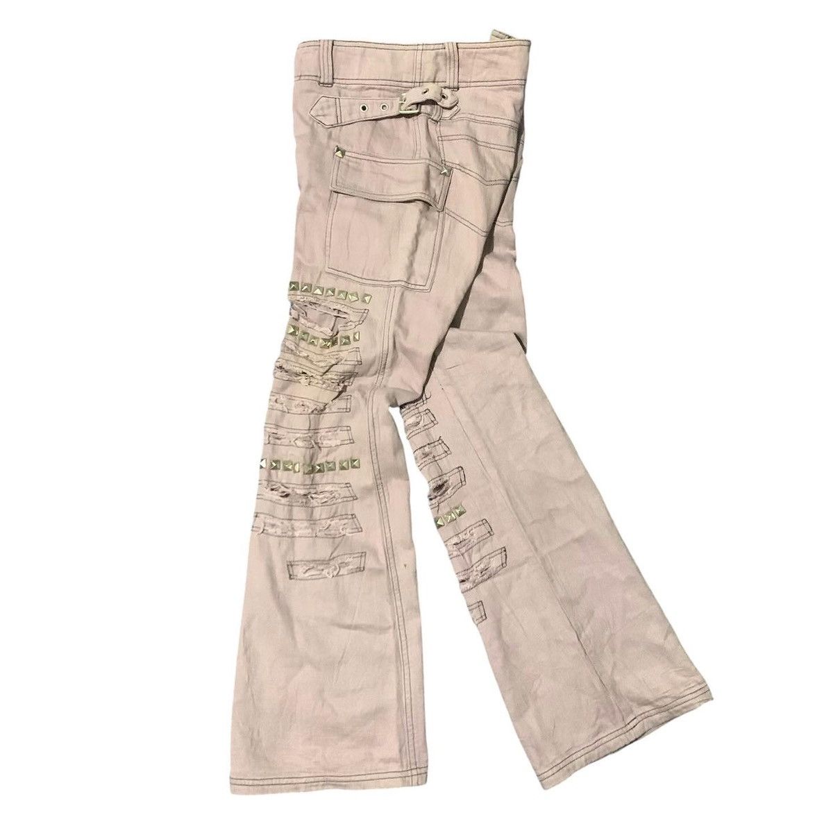 Japanese Brand × Seditionaries Algonquins Distressed Punk Bondage Pants Size US 32 / EU 48 - 1 Thumbnail