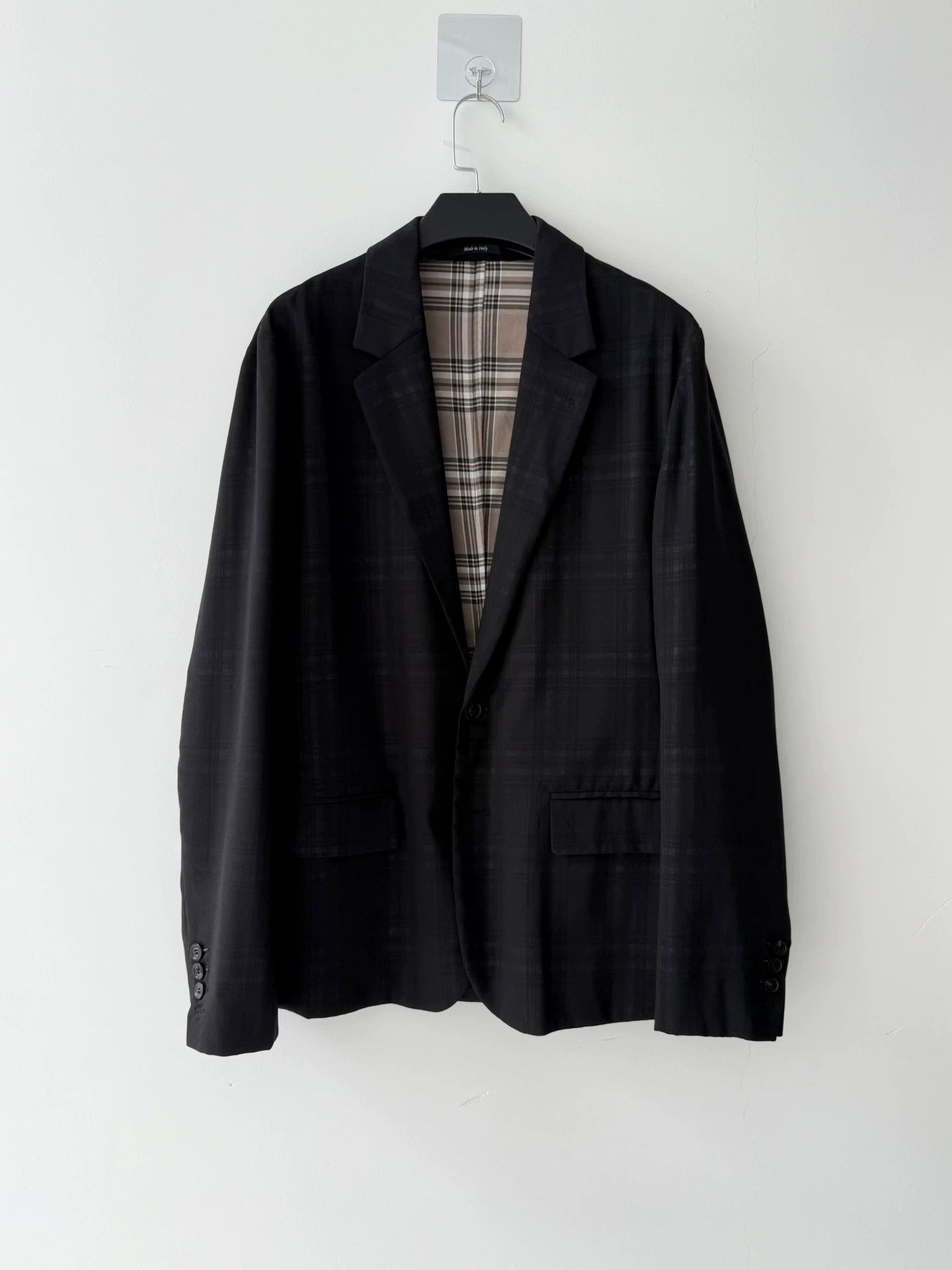 Other Maison Martin Margiela S/S12 Tulle Over Check Black L Blazer Size US L / EU 52-54 / 3 - 1 Thumbnail